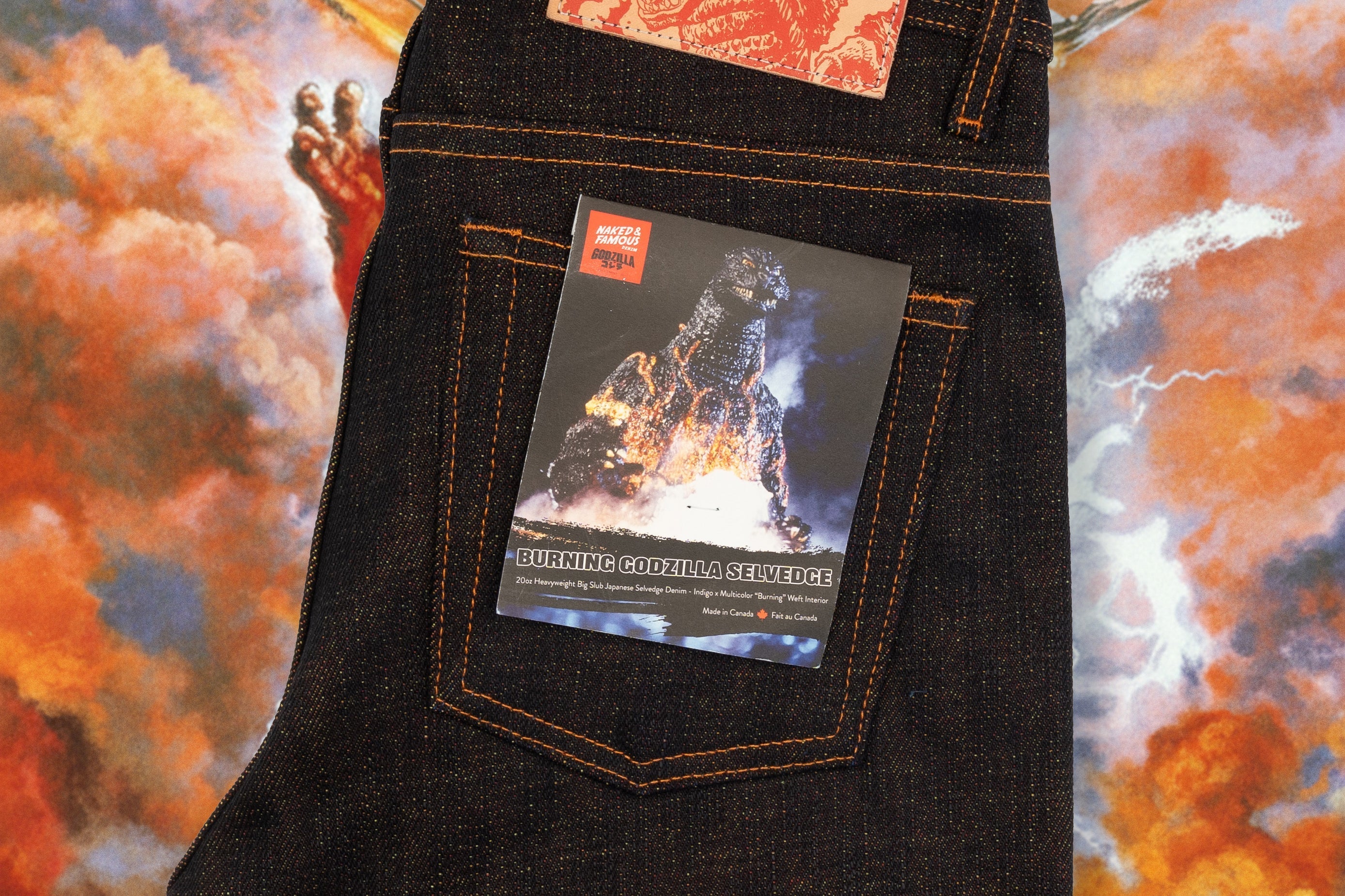 Burning Godzilla Selvedge – 20oz Denim with Atomic Weft