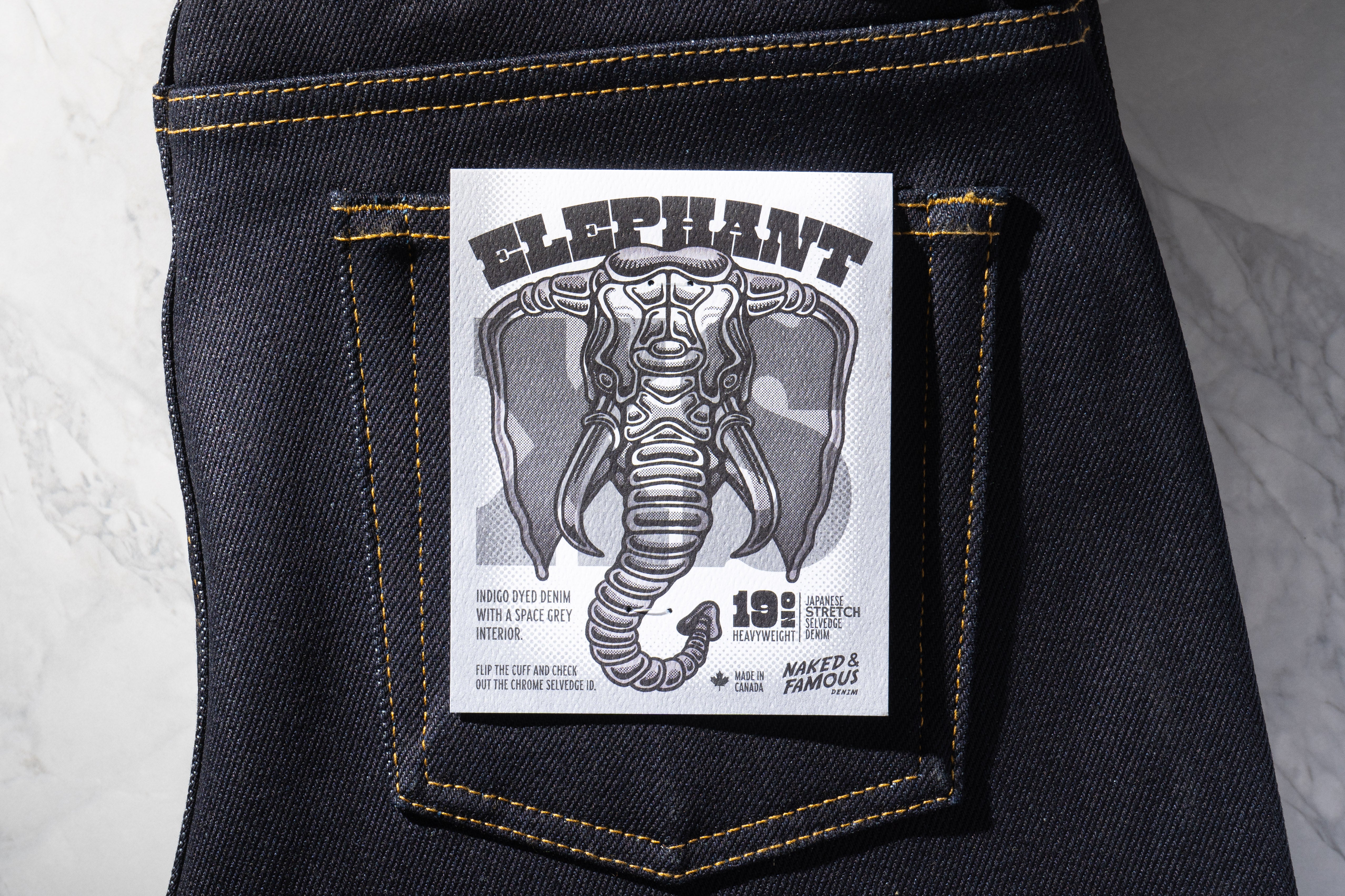 Elephant XS | Naked & Famous Denim | 19oz Heavyweight Japanese