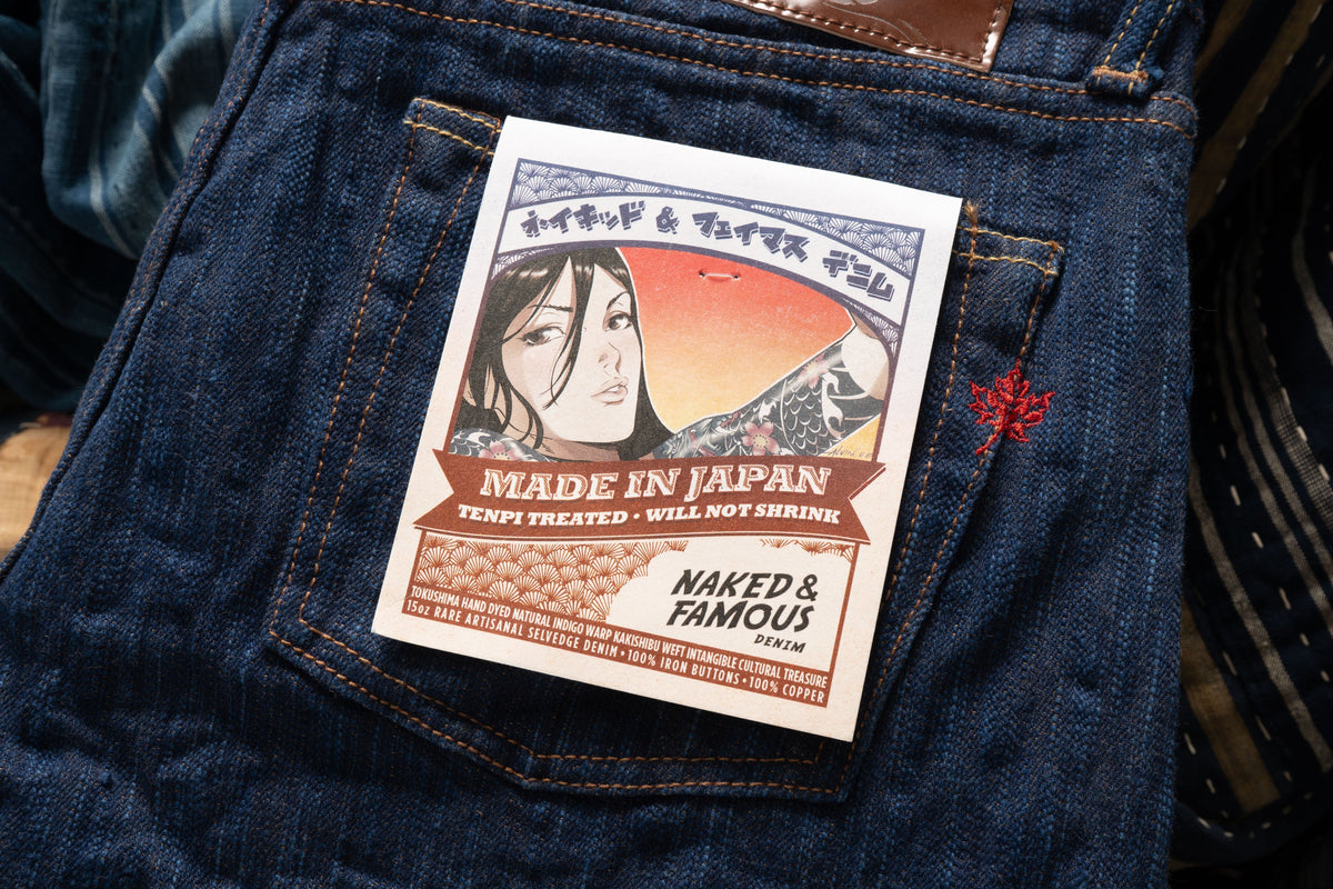MIJ15: Hand Dyed Natural Indigo Kakishibu Intangible Cultural Treasure
