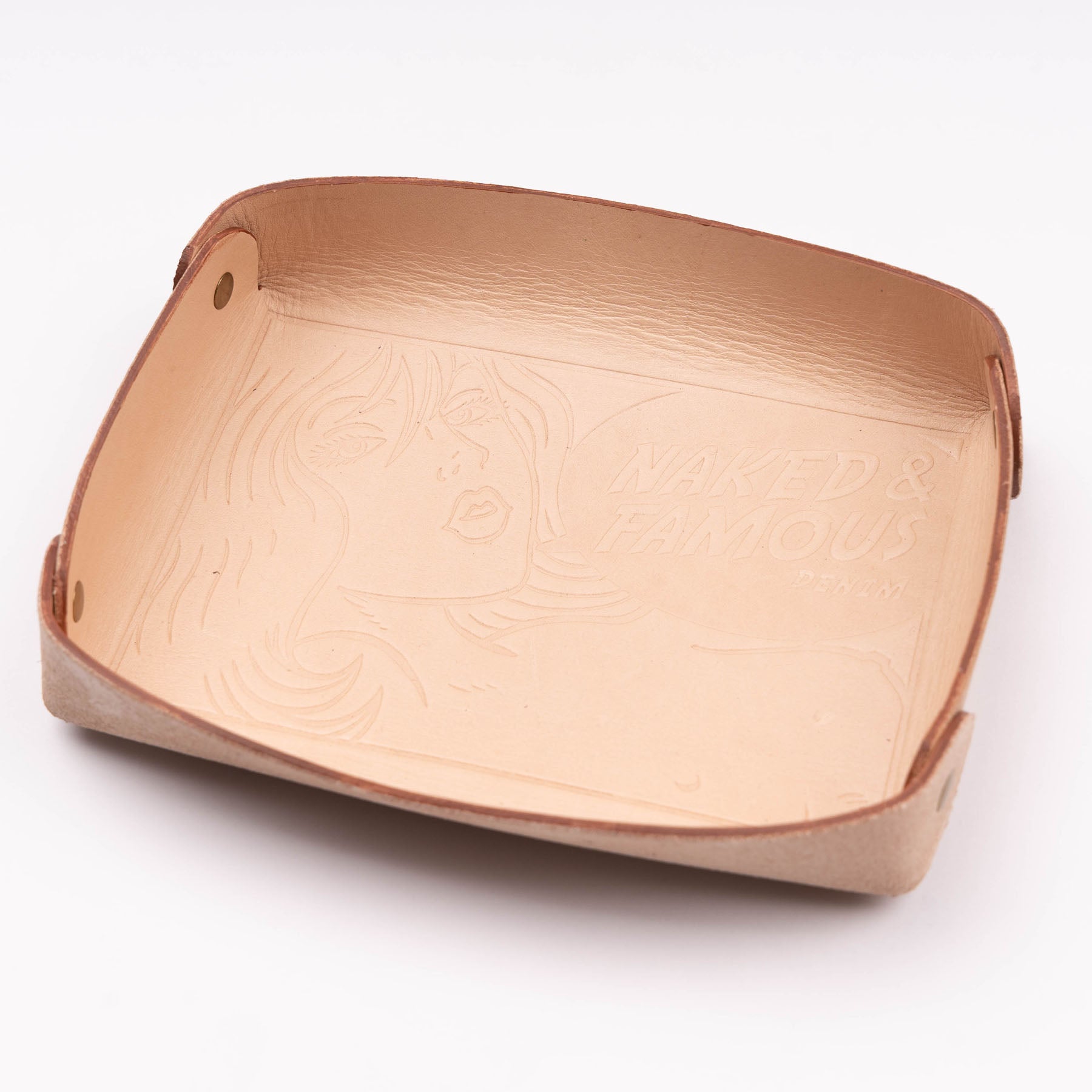 Valet Tray - Bovine Leather - Natural Tan by Naked & Famous Denim