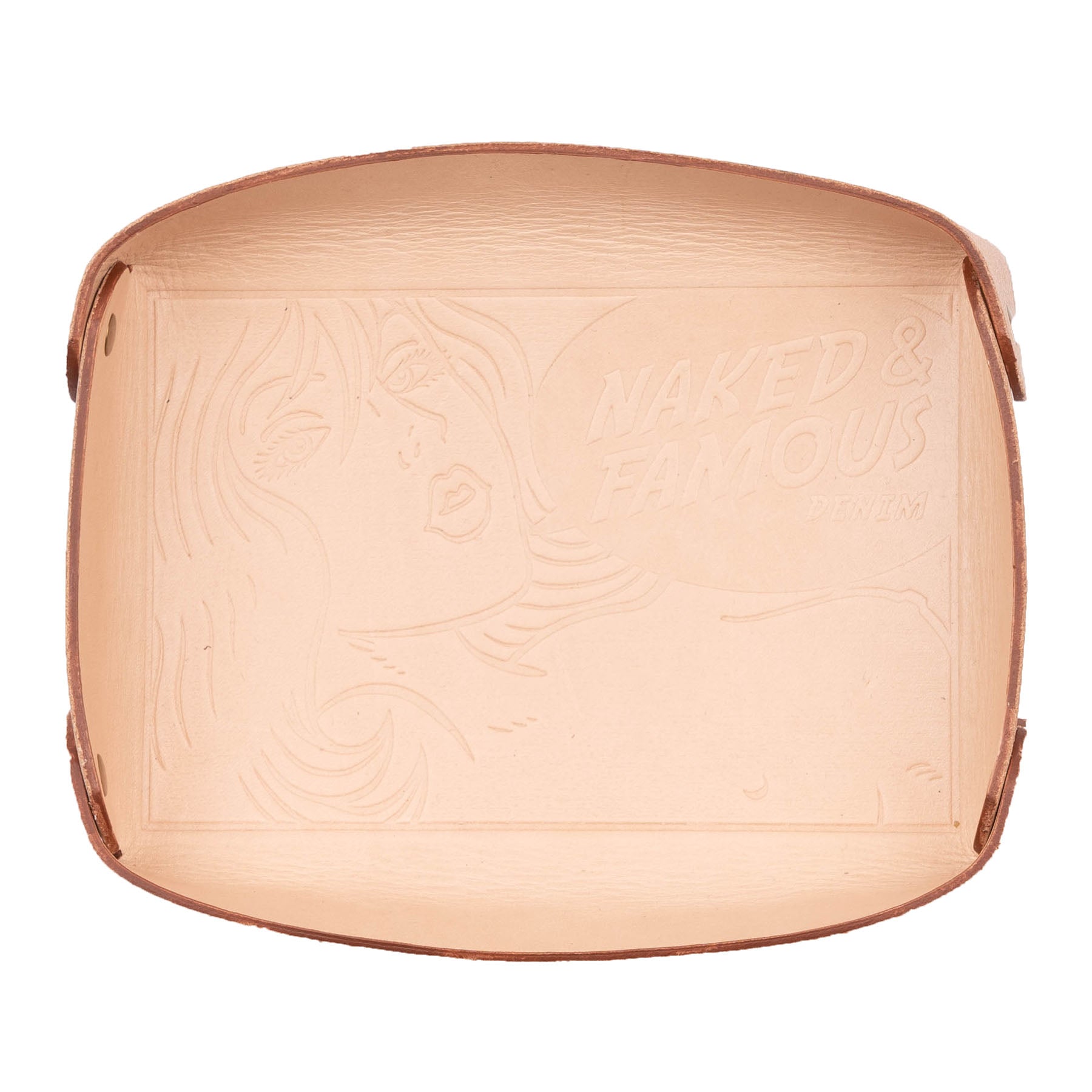 Valet Tray - Bovine Leather - Natural Tan by Naked & Famous Denim