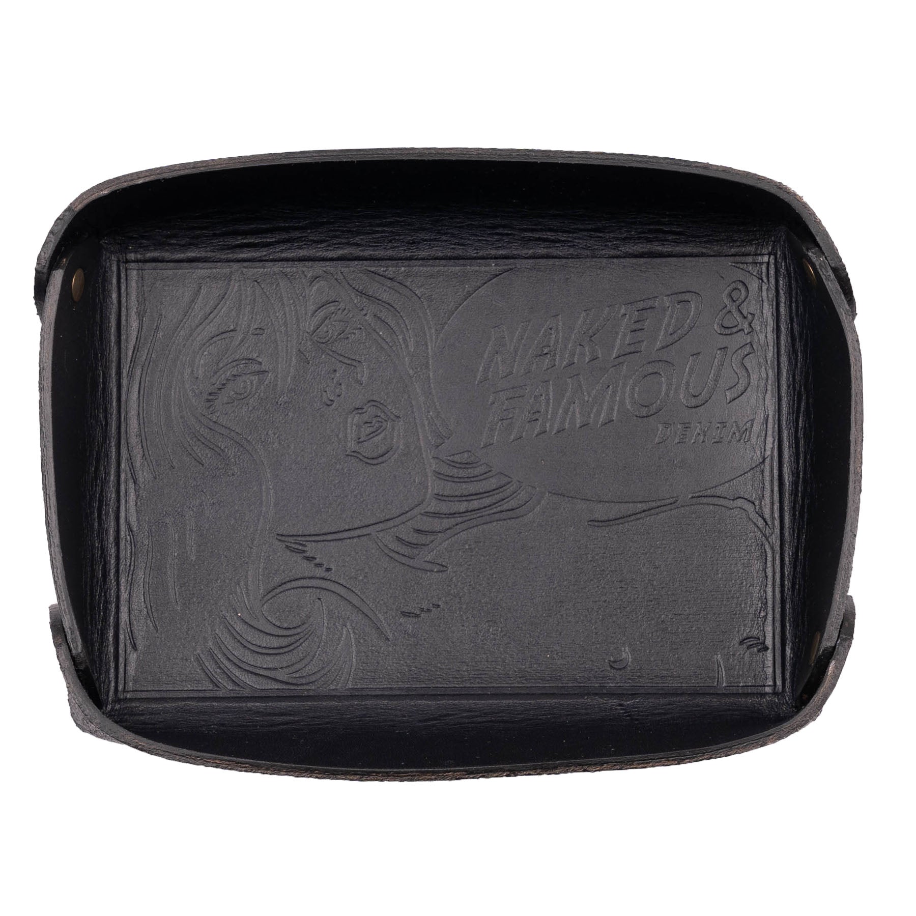 Valet Tray - Bovine Leather - Black by Naked & Famous Denim