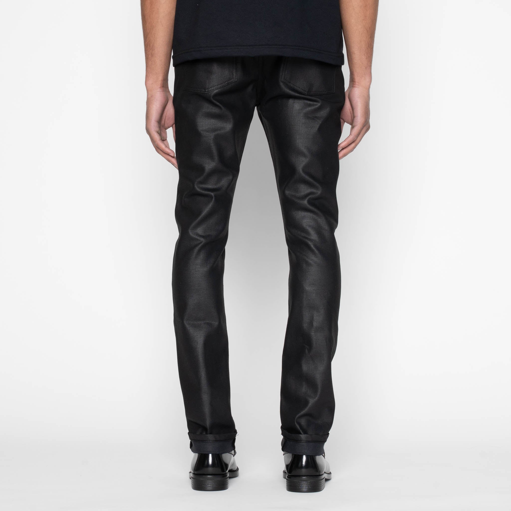 Stacked Guy - Wax Coated Black Stretch by Naked & Famous Denim