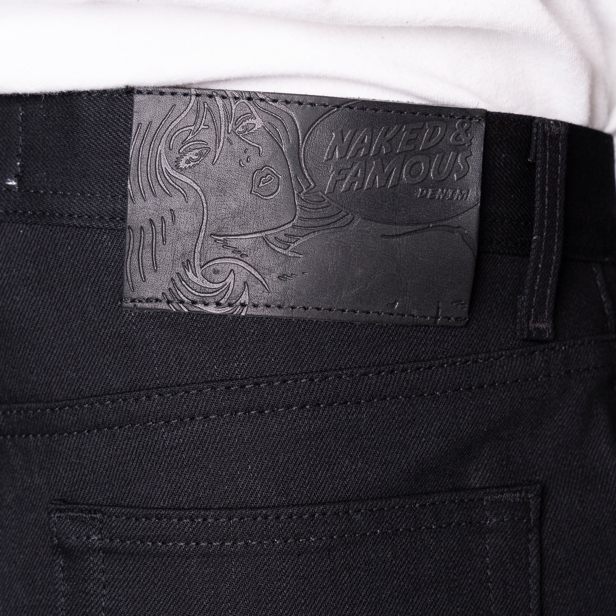 Weird Guy - Solid Black Selvedge - 36" Long Inseam by Naked & Famous Denim