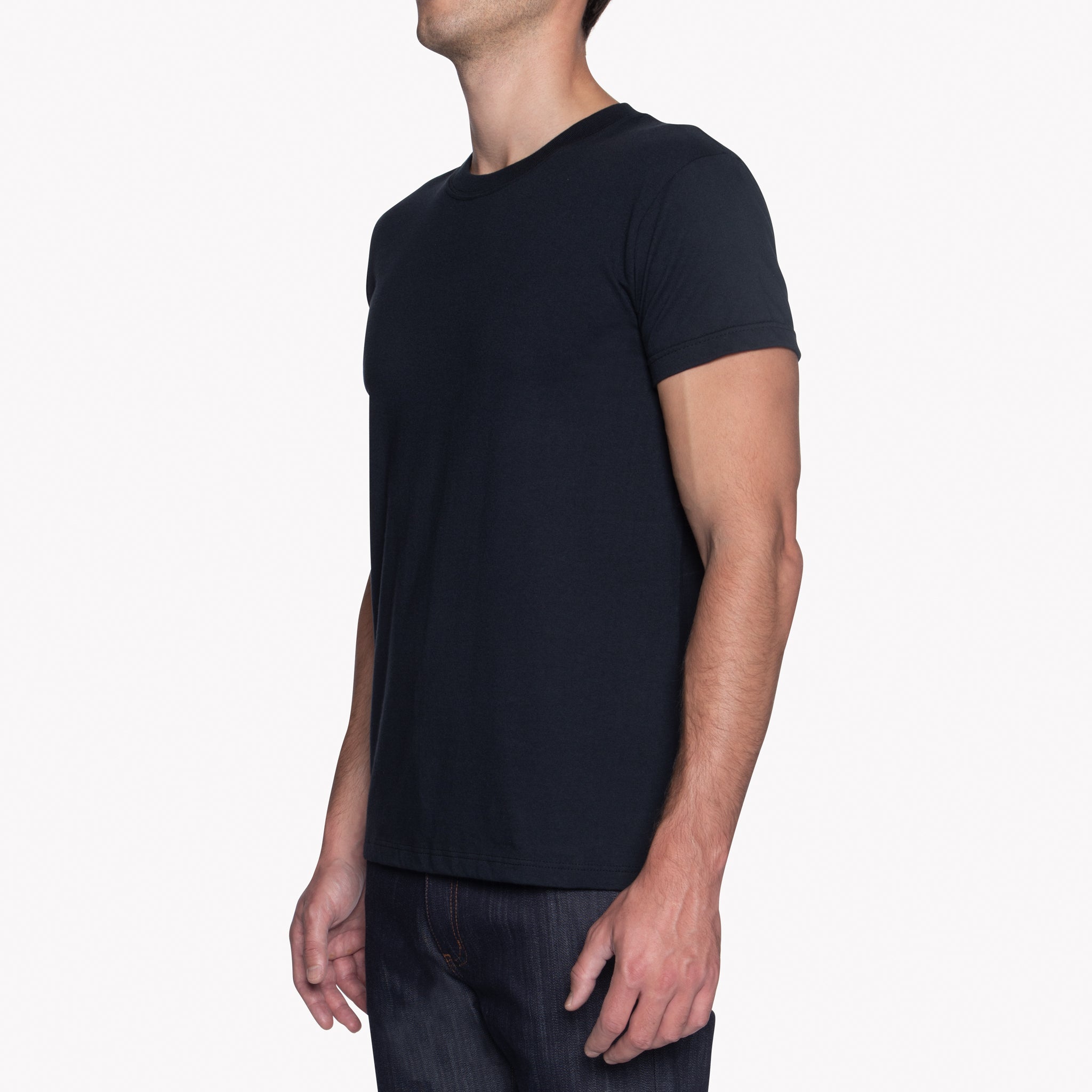 Circular Knit T-Shirt - Black by Naked & Famous Denim