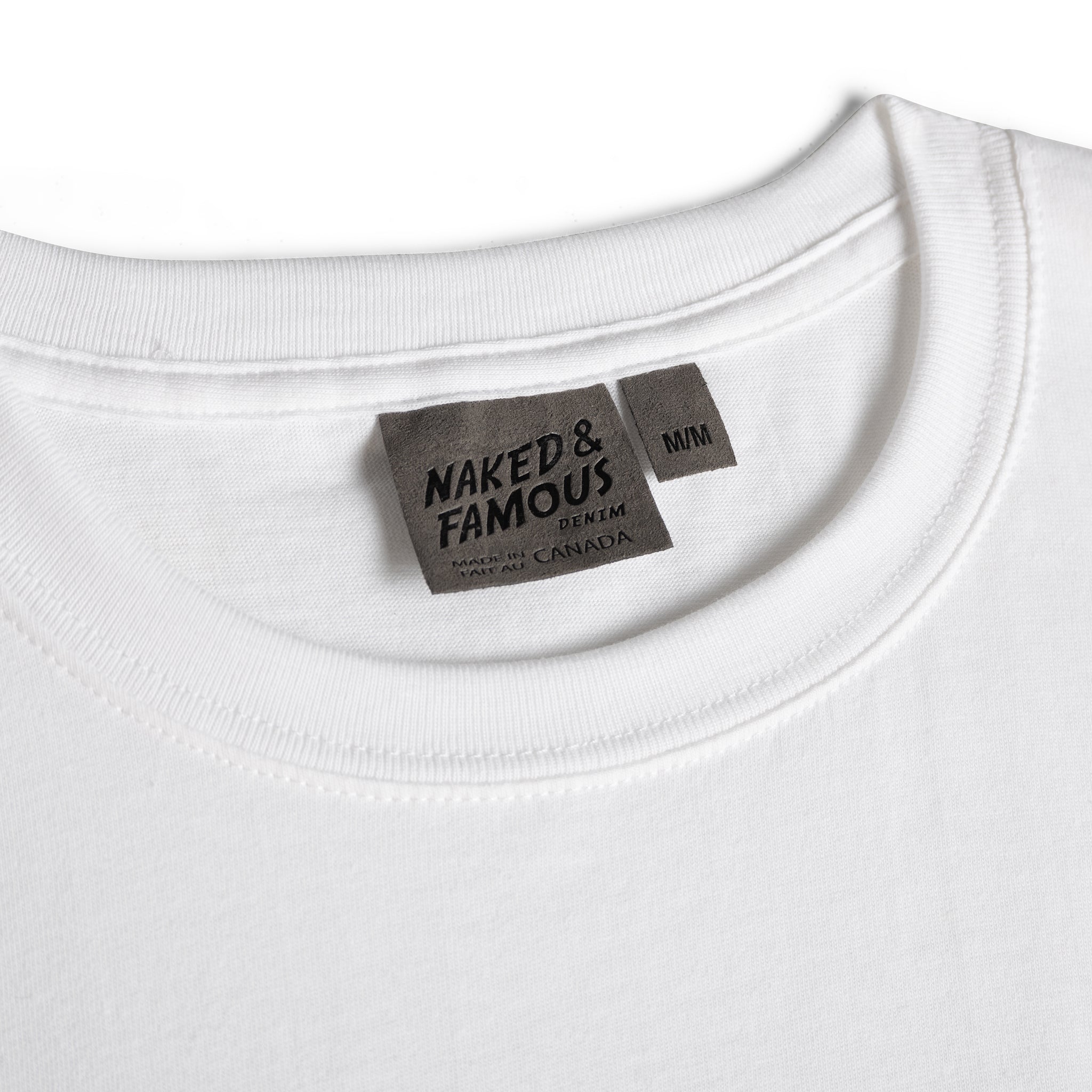 Circular Knit T-Shirt - White by Naked & Famous Denim