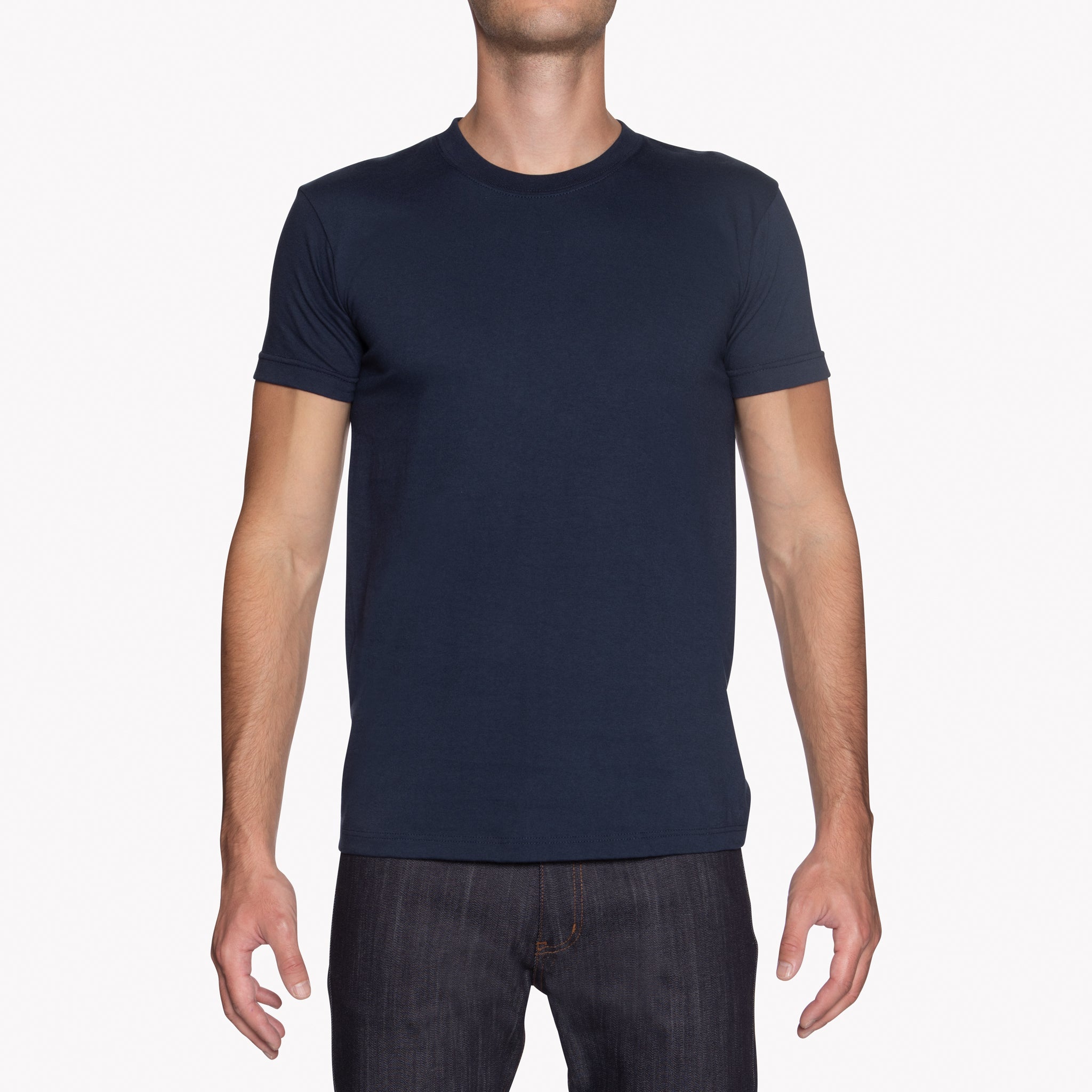 Circular Knit T-Shirt - Solid Navy by Naked & Famous Denim