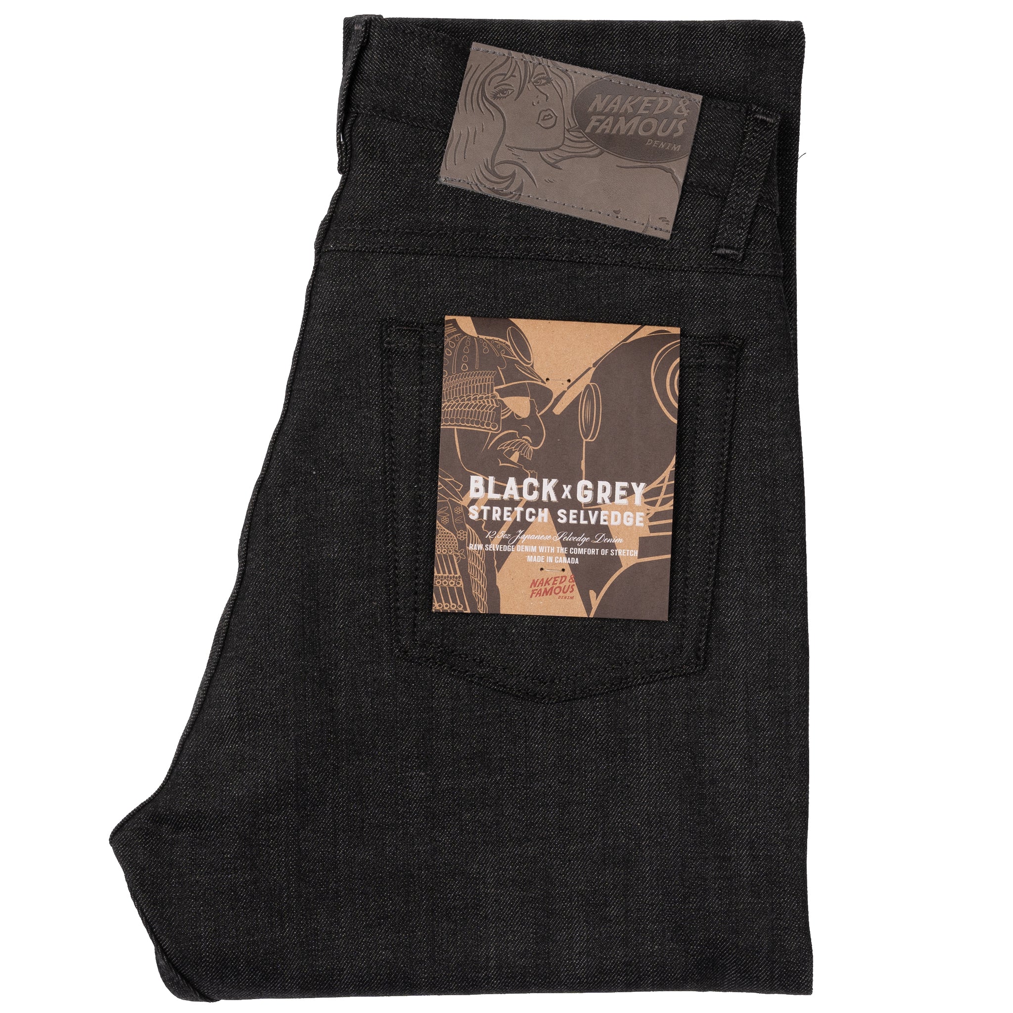 True Guy - Black x Grey Stretch Selvedge by Naked & Famous Denim