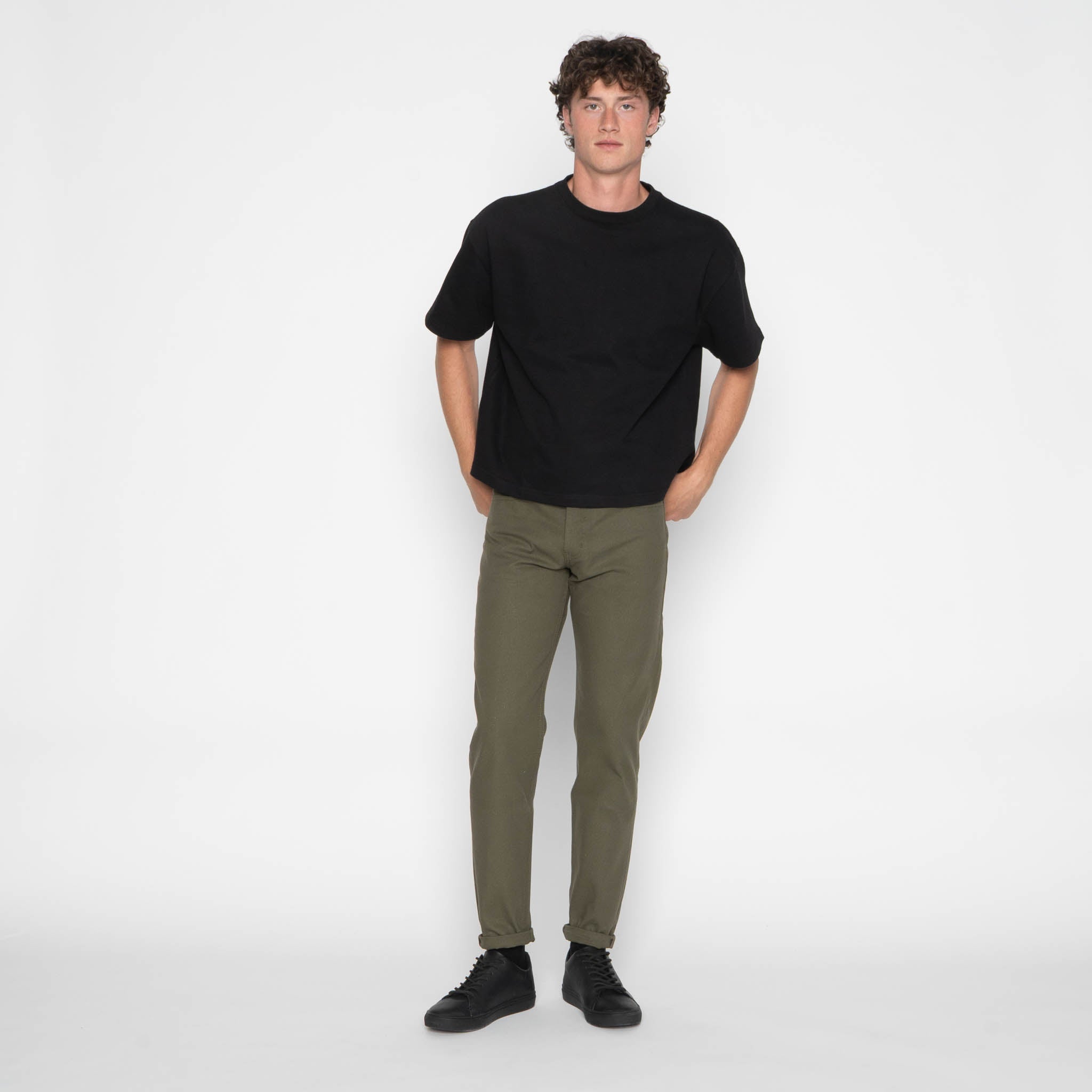 Easy Guy - Army Green Duck Selvedge by Naked & Famous Denim