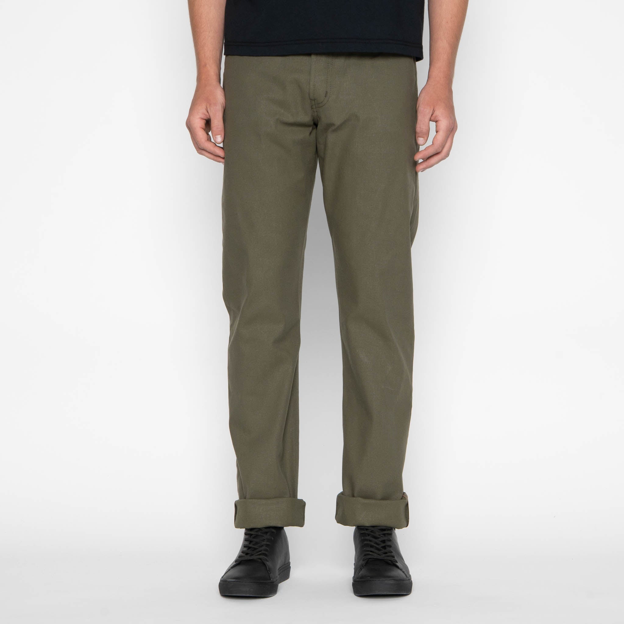 True Guy - Army Green Duck Selvedge by Naked & Famous Denim