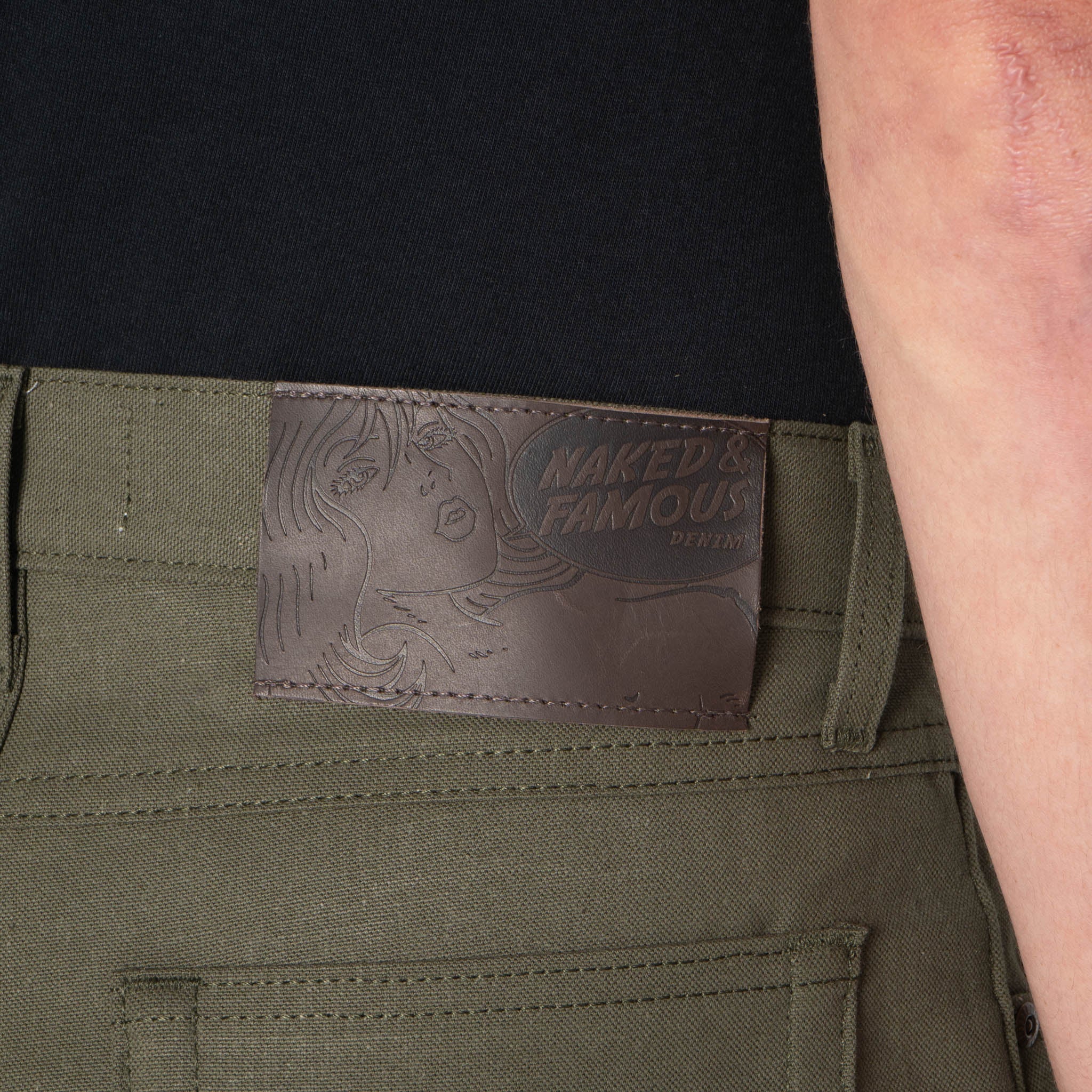 True Guy - Army Green Duck Selvedge by Naked & Famous Denim