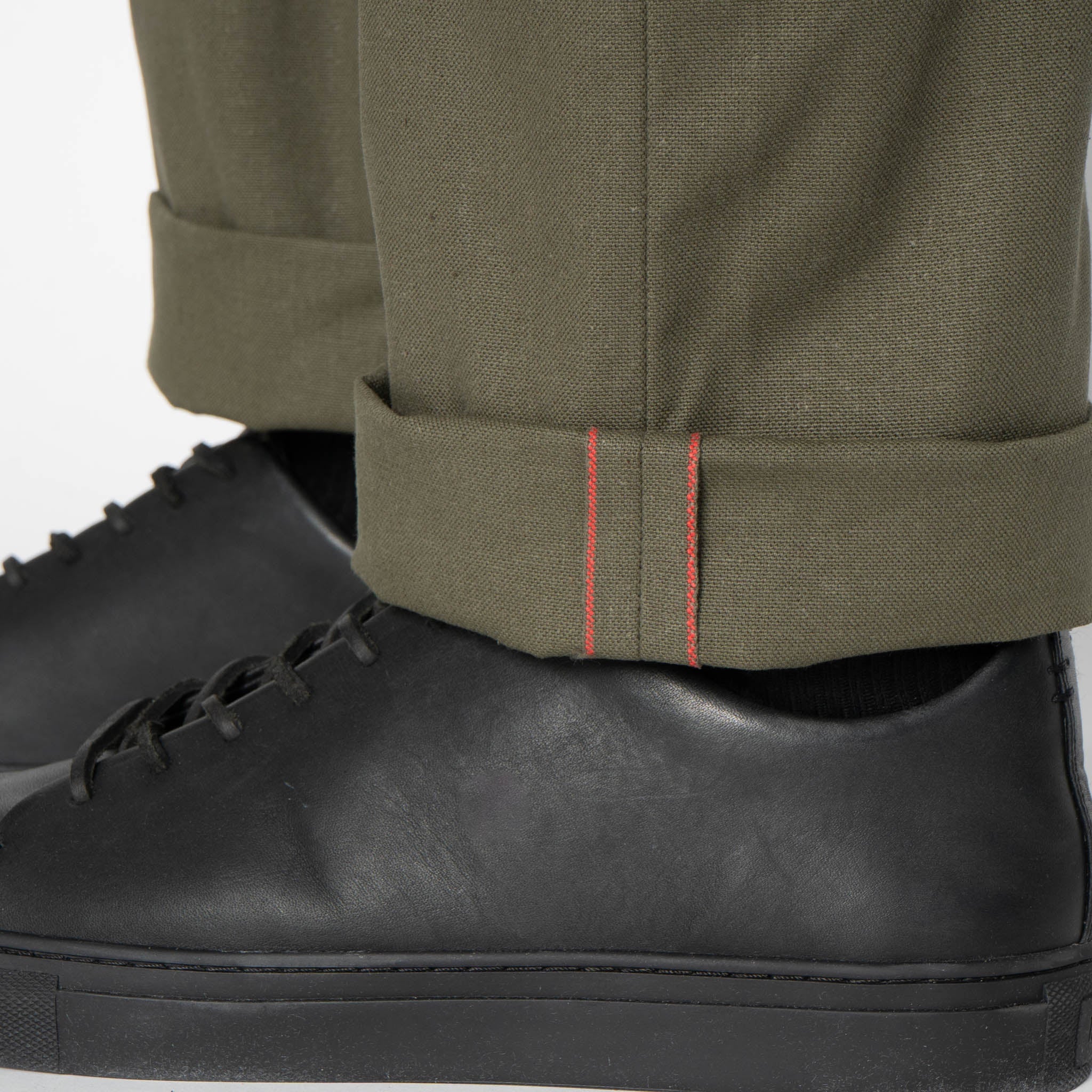True Guy - Army Green Duck Selvedge by Naked & Famous Denim