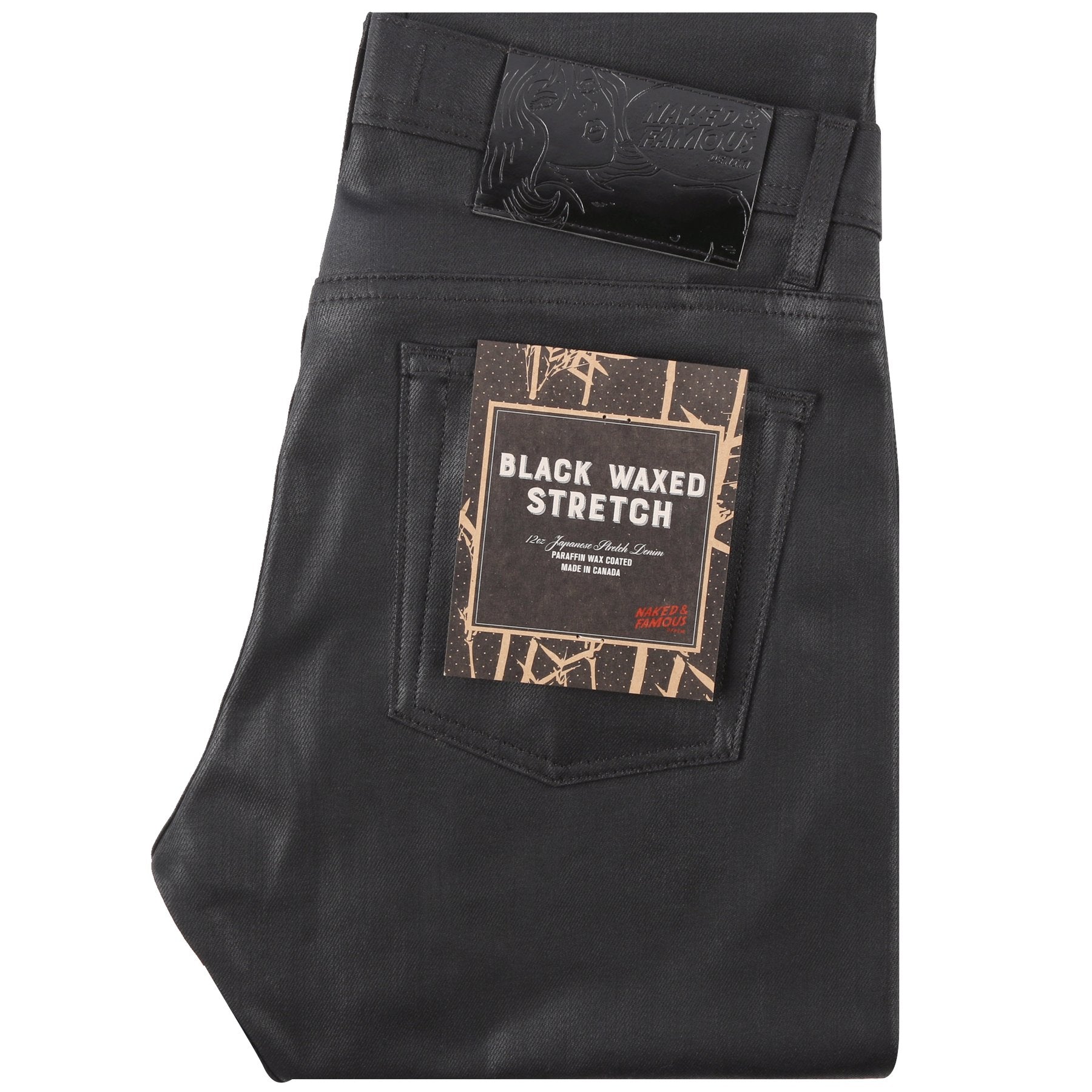 Weird Guy - Wax Coated Black Stretch | Naked & Famous Denim