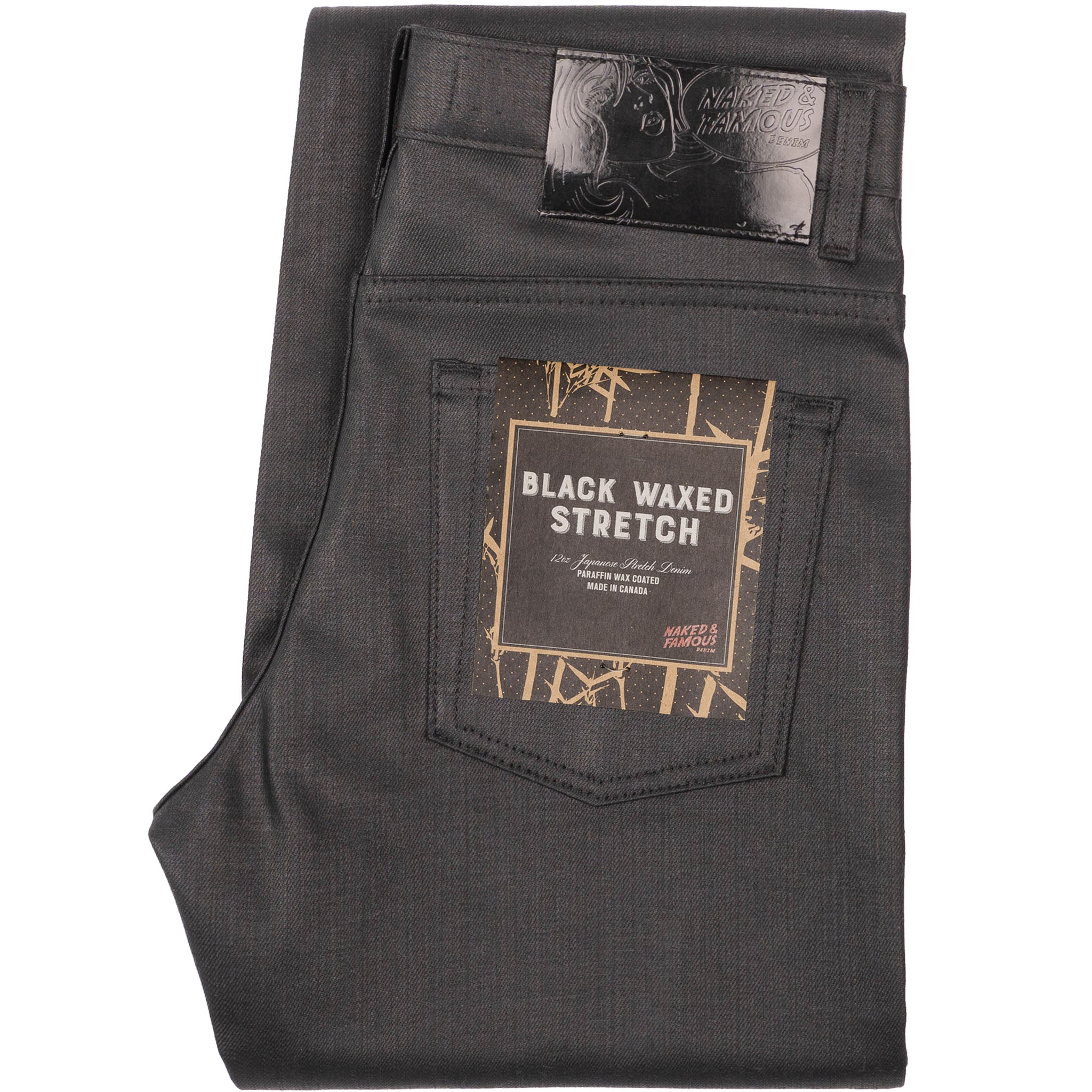 Groovy Guy - Wax Coated Black Stretch by Naked & Famous Denim