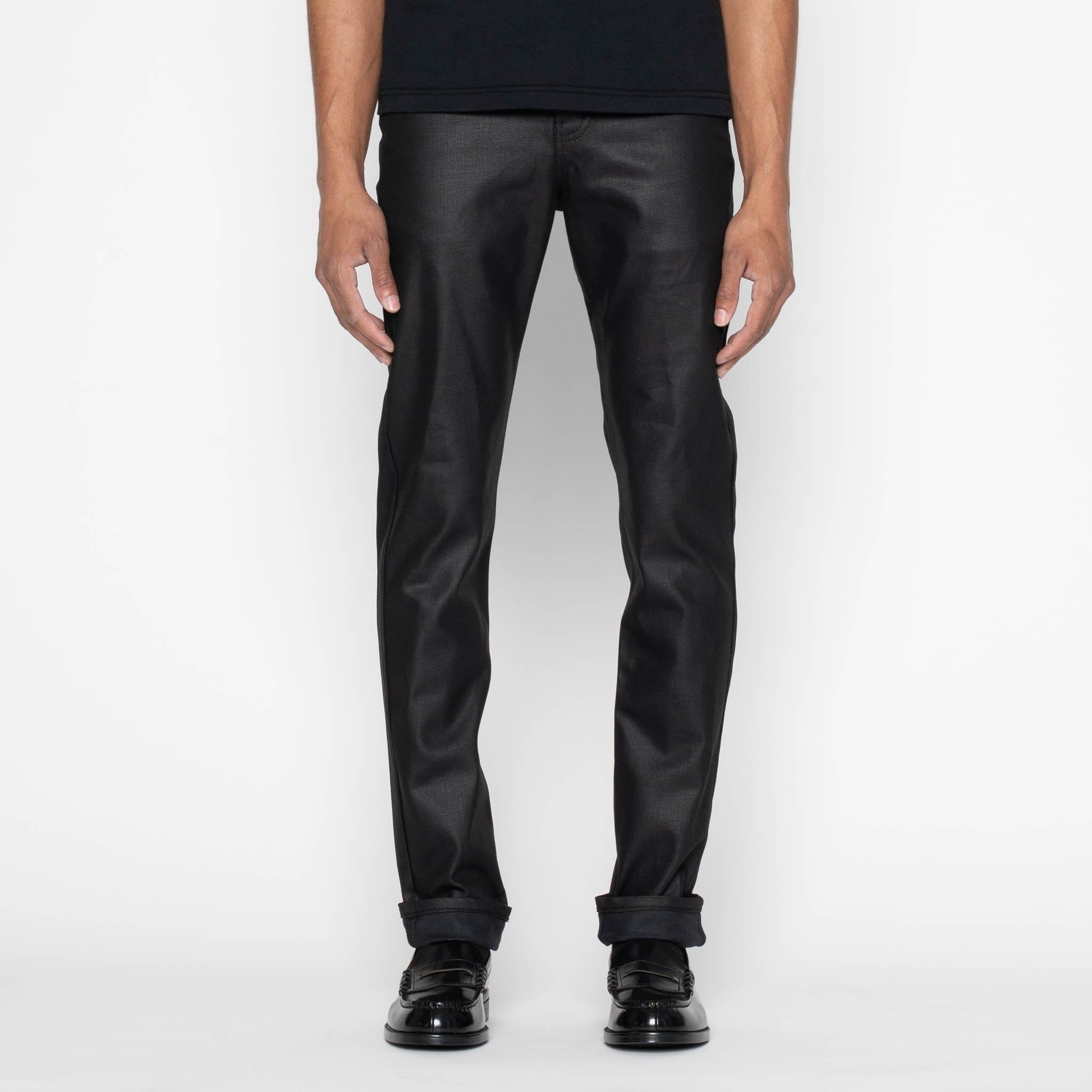 Weird Guy - Wax Coated Black Stretch by Naked & Famous Denim