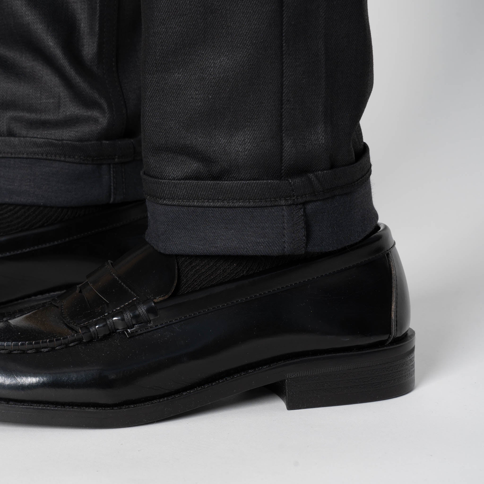 Weird Guy - Wax Coated Black Stretch by Naked & Famous Denim