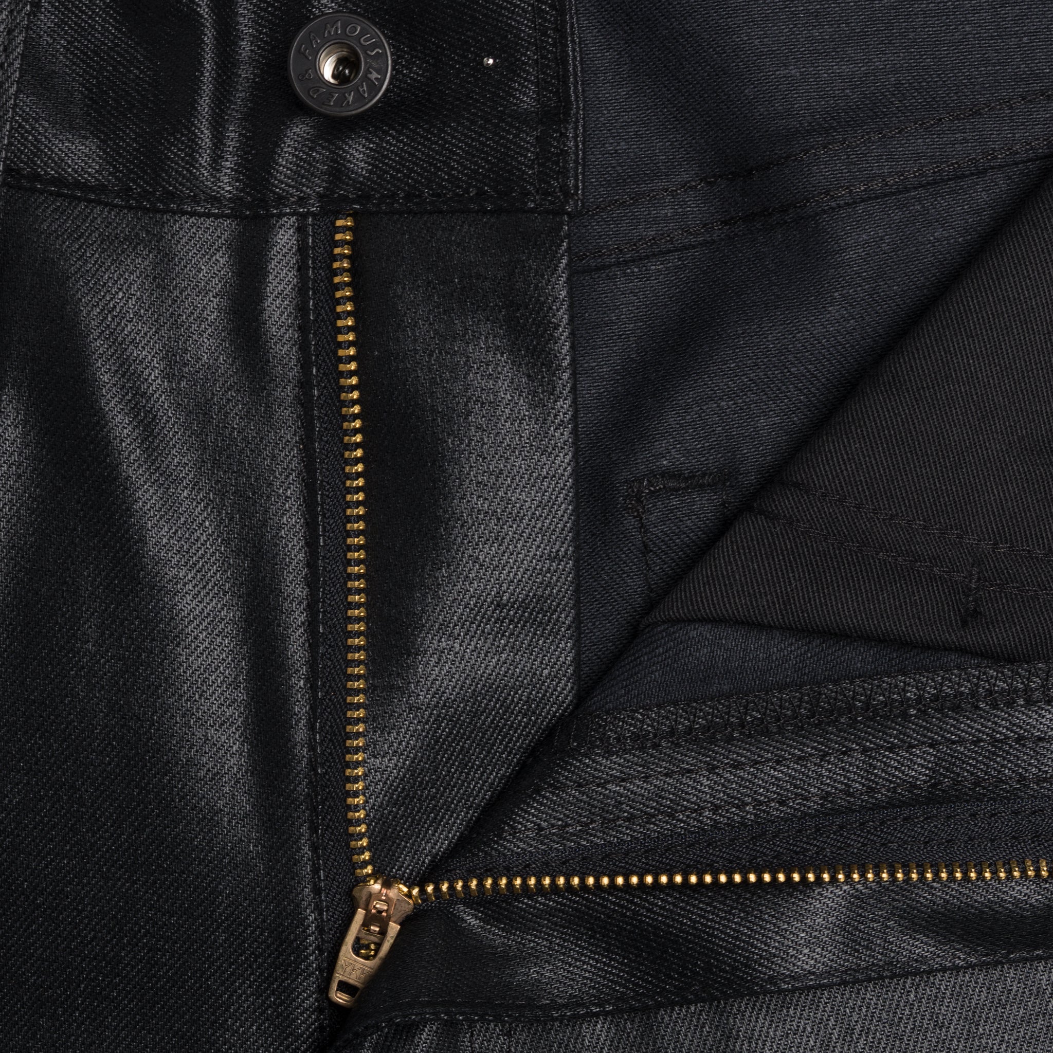 Easy Guy - Wax Coated Black Stretch by Naked & Famous Denim