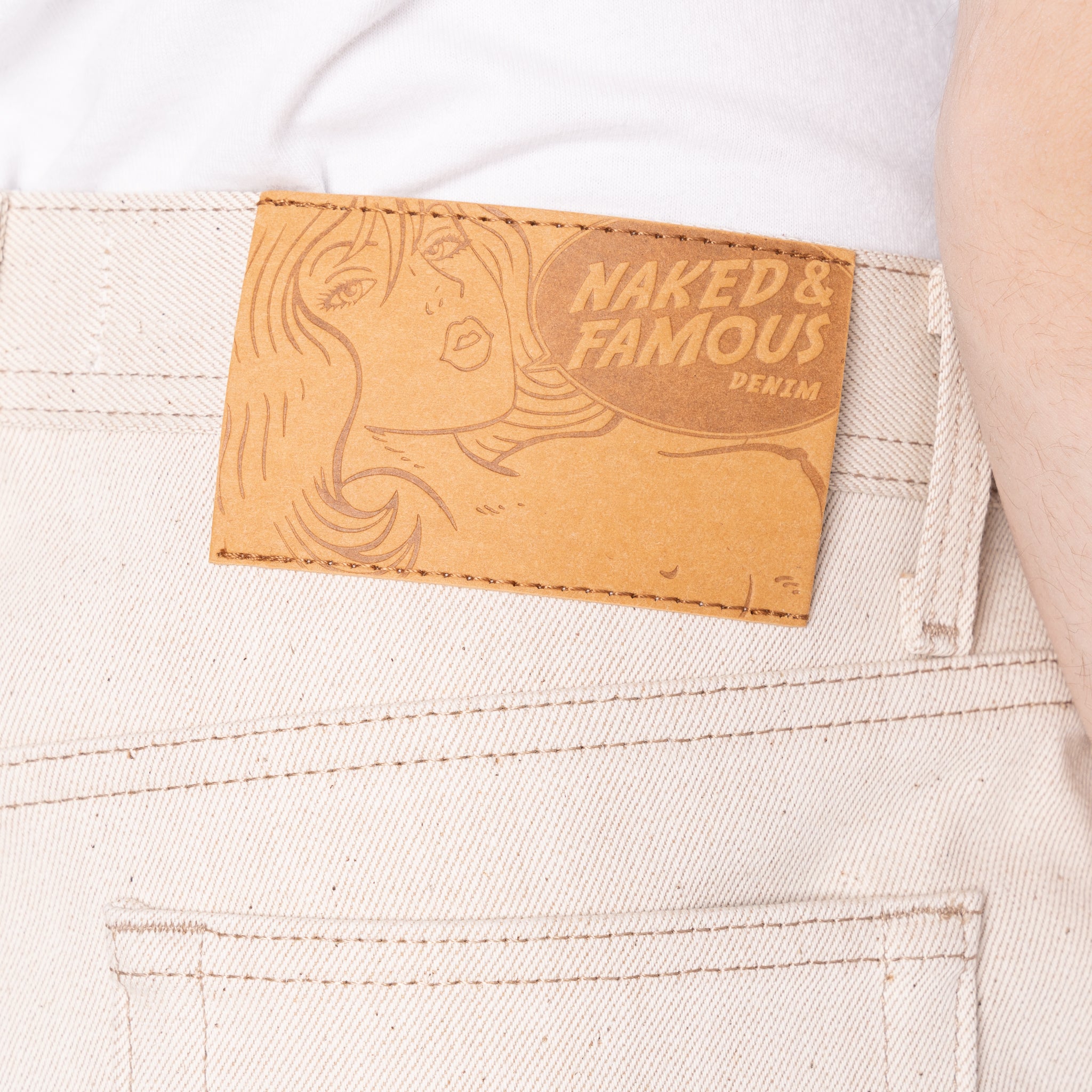 Invisble Guy - All Natural Ecru Foxfibre® Selvedge by Naked & Famous Denim