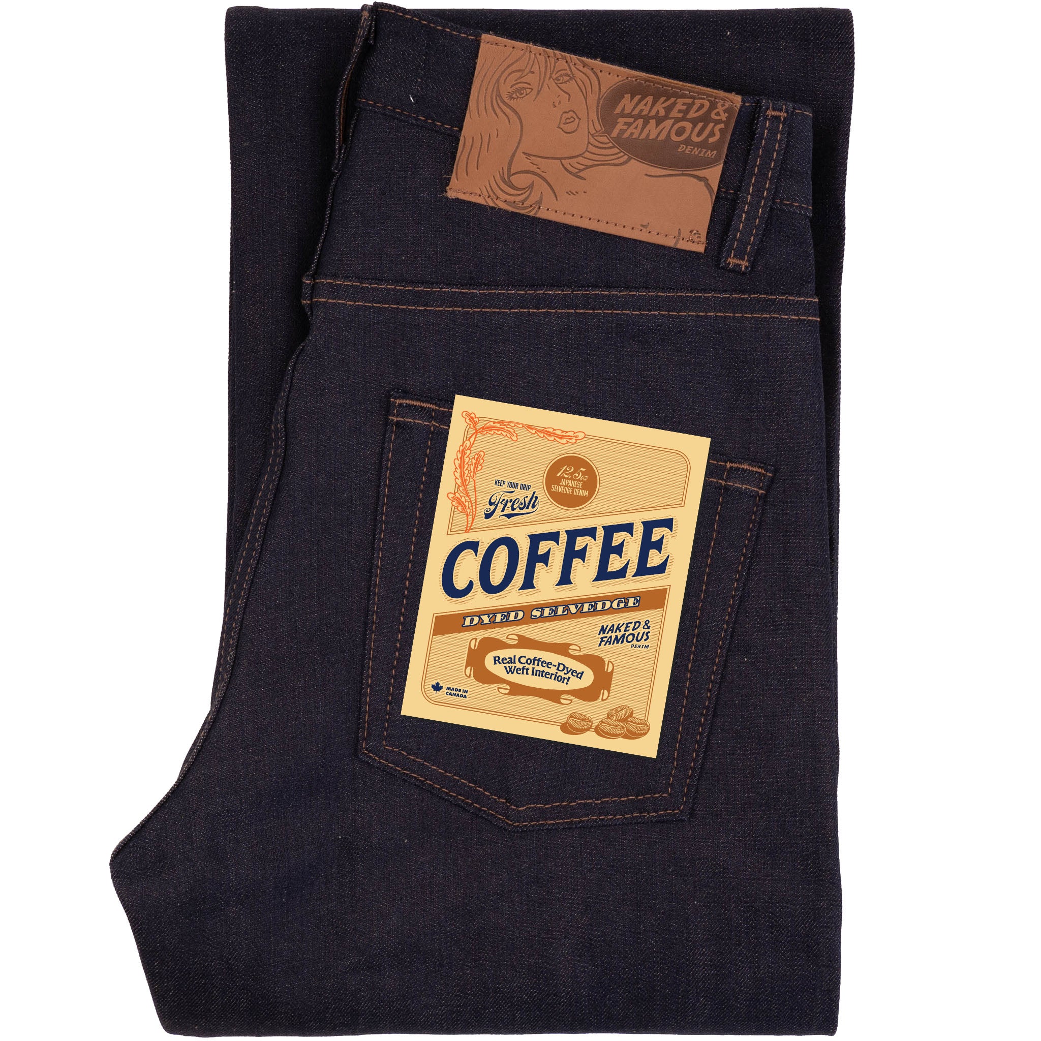Strong Guy - Coffee Dye Selvedge - Indigo