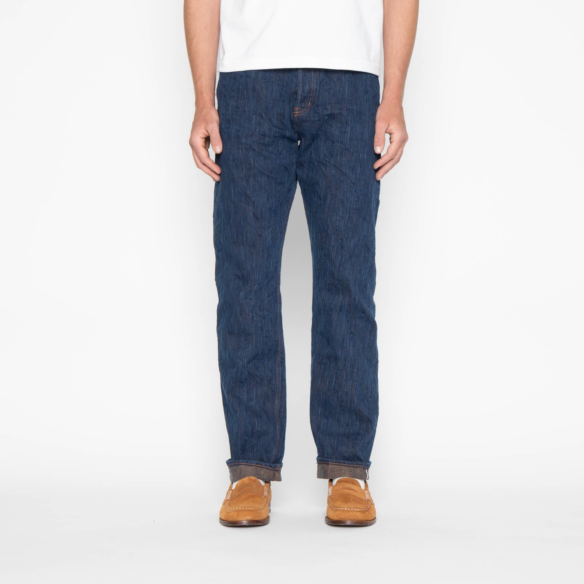 True Guy - MIJ15 - Hand Dyed Natural Indigo x Kakishibu Intangible Cultural Treasure Selvedge Denim by Naked & Famous Denim