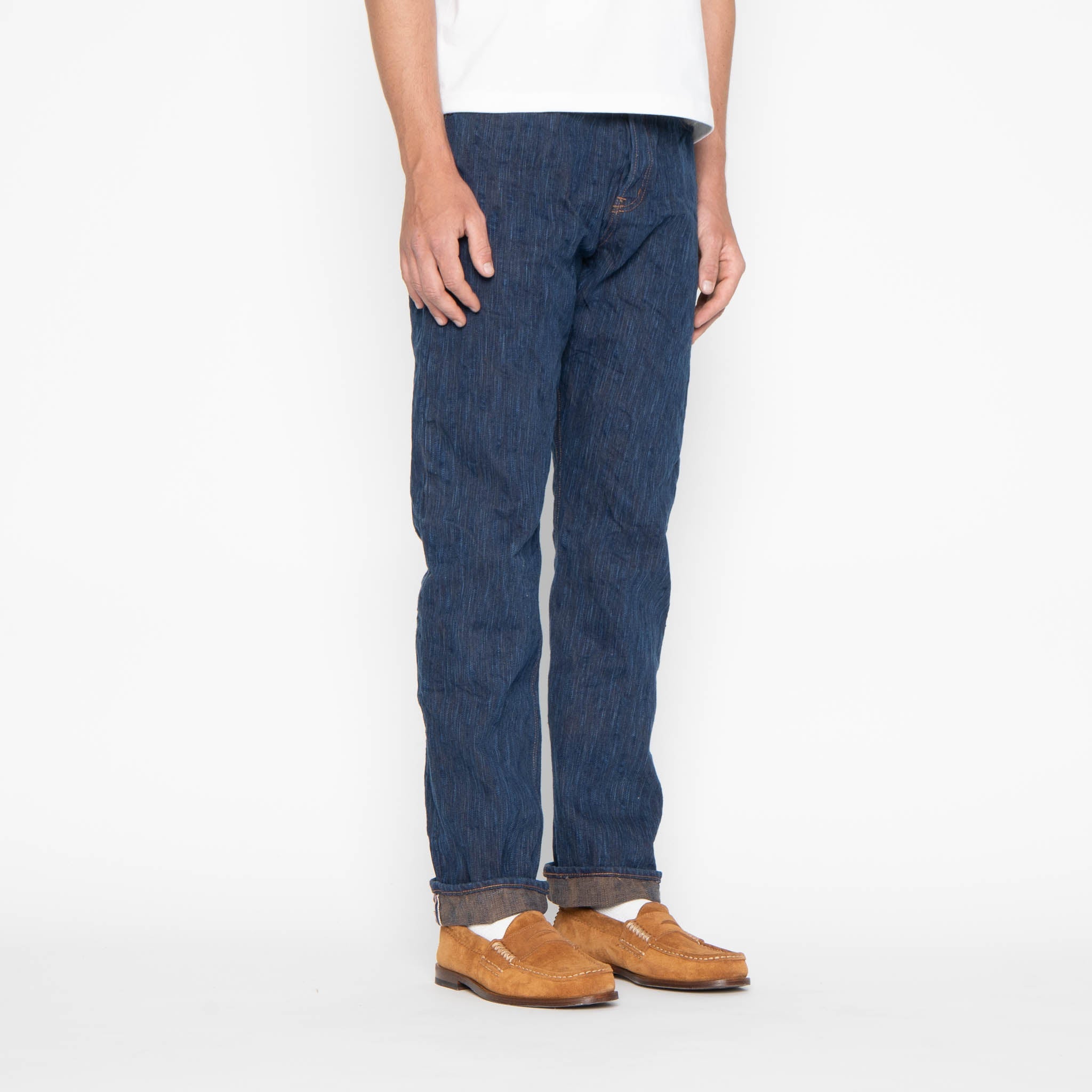 True Guy - MIJ15 - Hand Dyed Natural Indigo x Kakishibu Intangible Cultural Treasure Selvedge Denim by Naked & Famous Denim