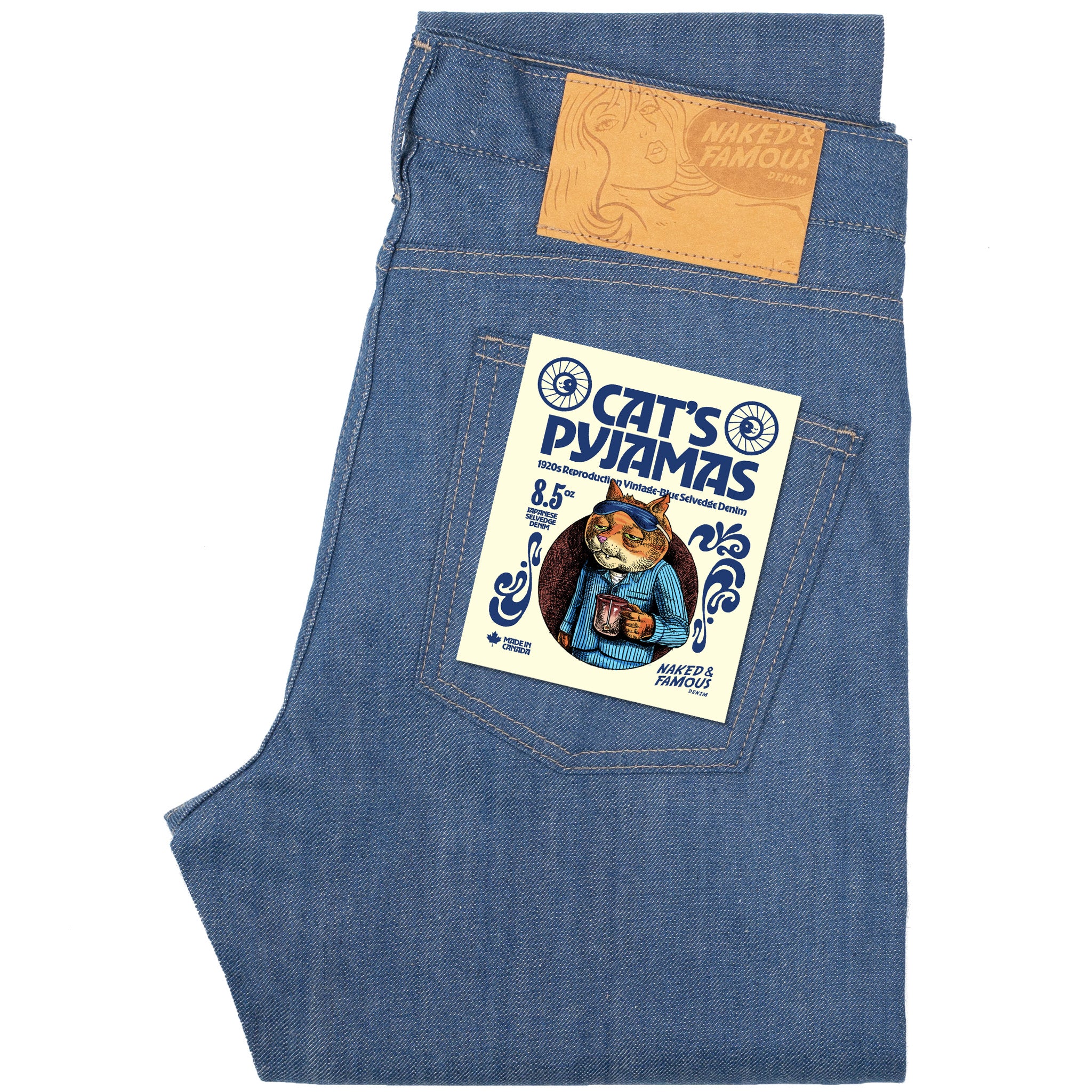 Super Guy - The Cat’s Pajamas Selvedge - Blue by Naked & Famous Denim