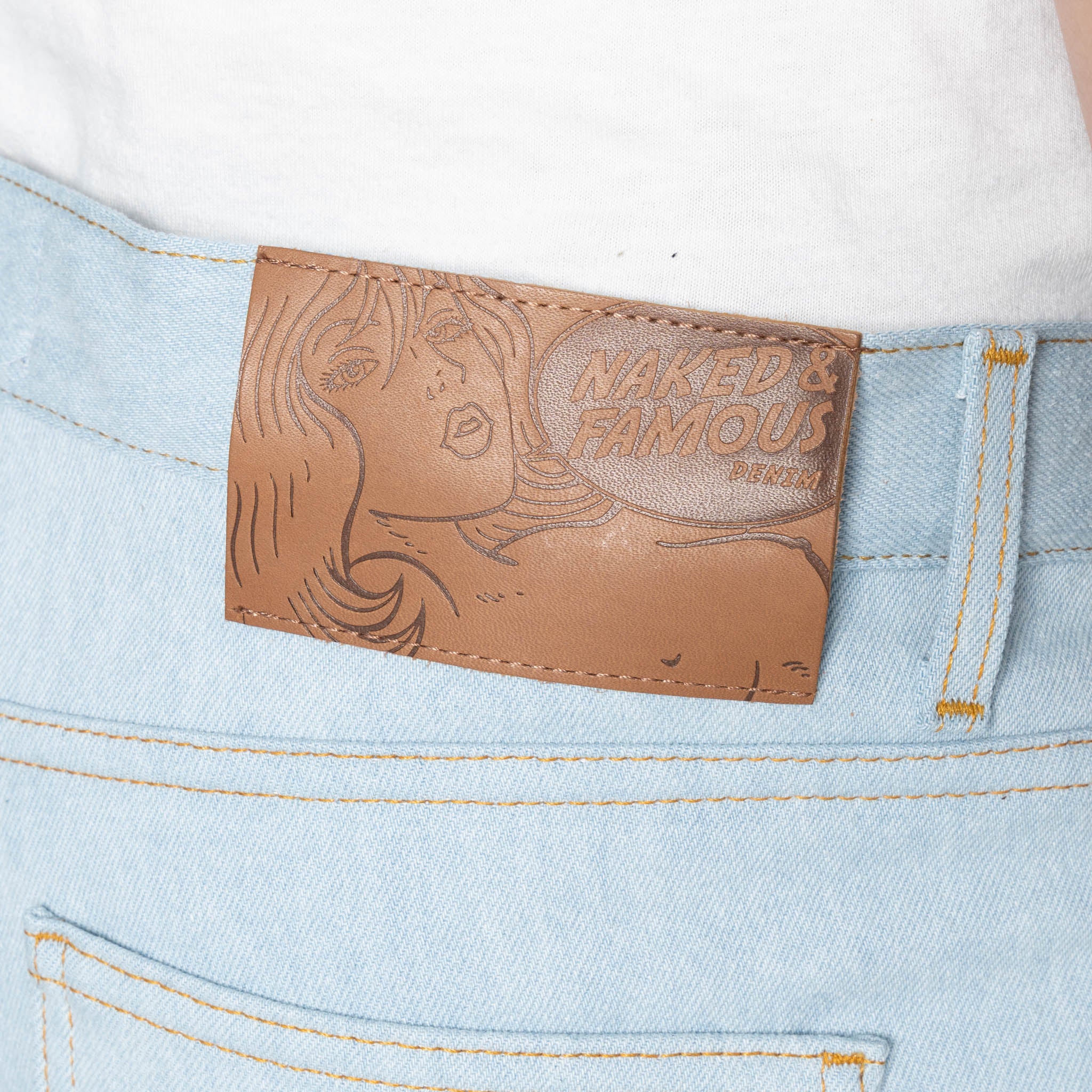 Super Guy - Secret Agent - Bleach Blue by Naked & Famous Denim