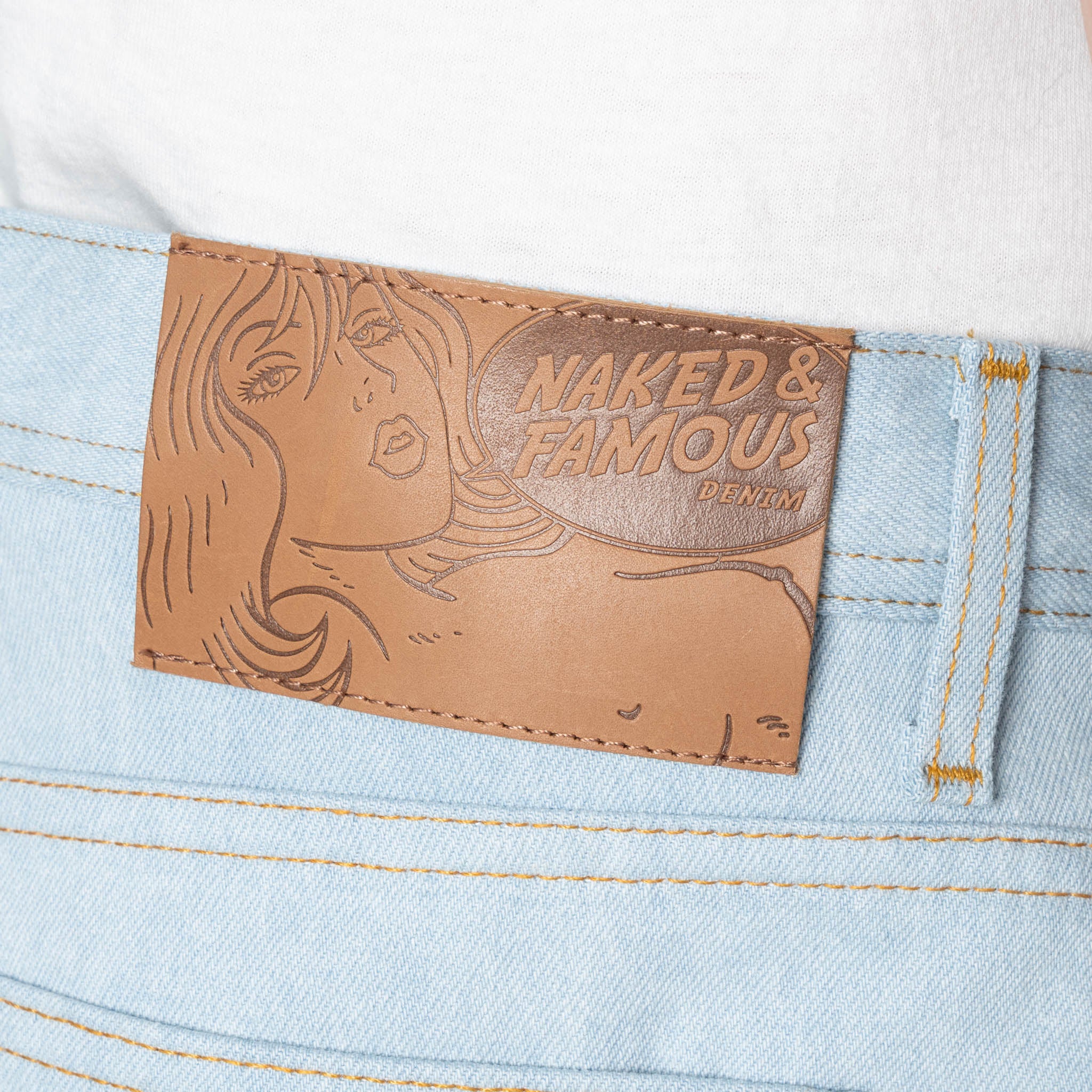 Weird Guy - Secret Agent - Bleach Blue by Naked & Famous Denim