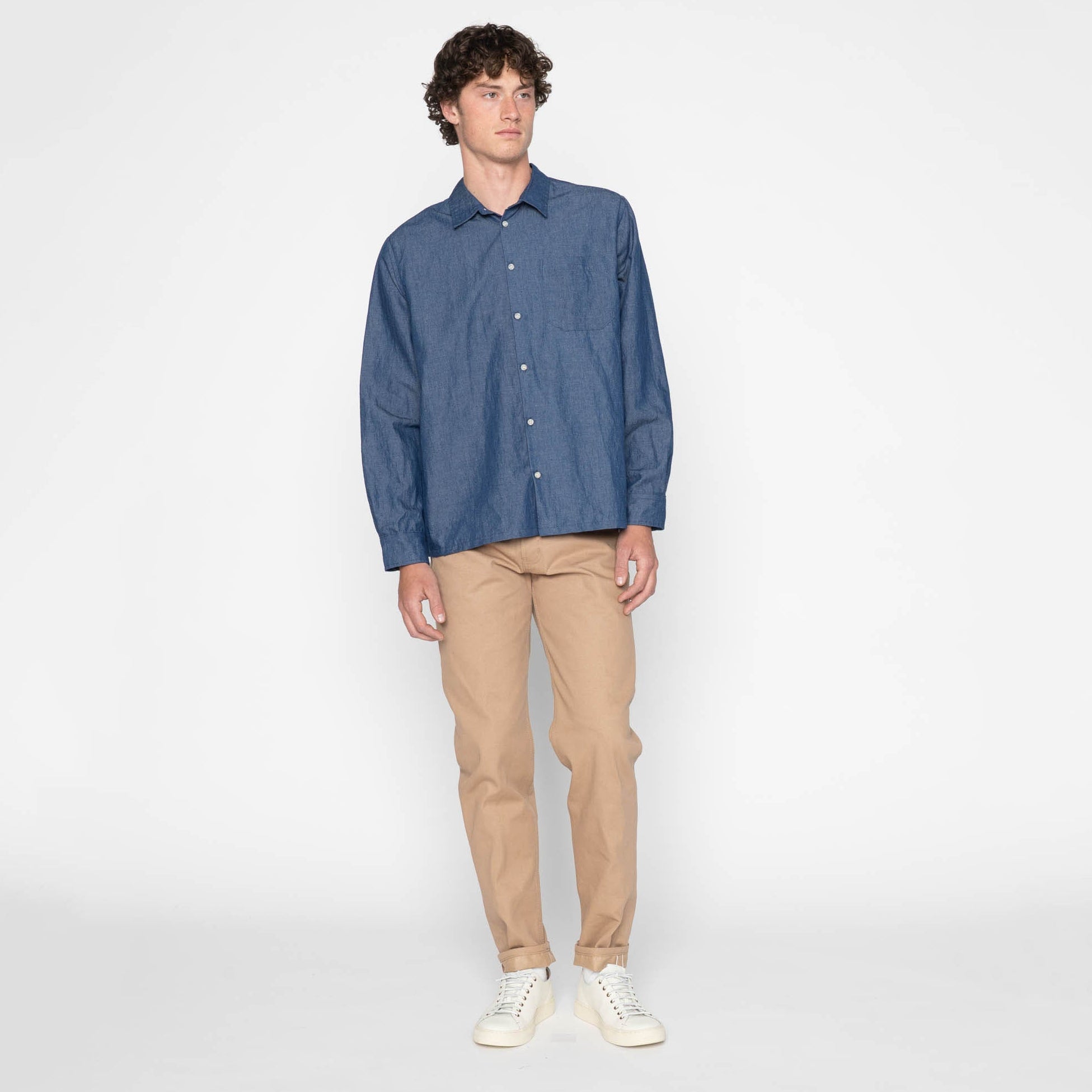 Easy Guy - Selvedge Slacks Beige by Naked & Famous Denim