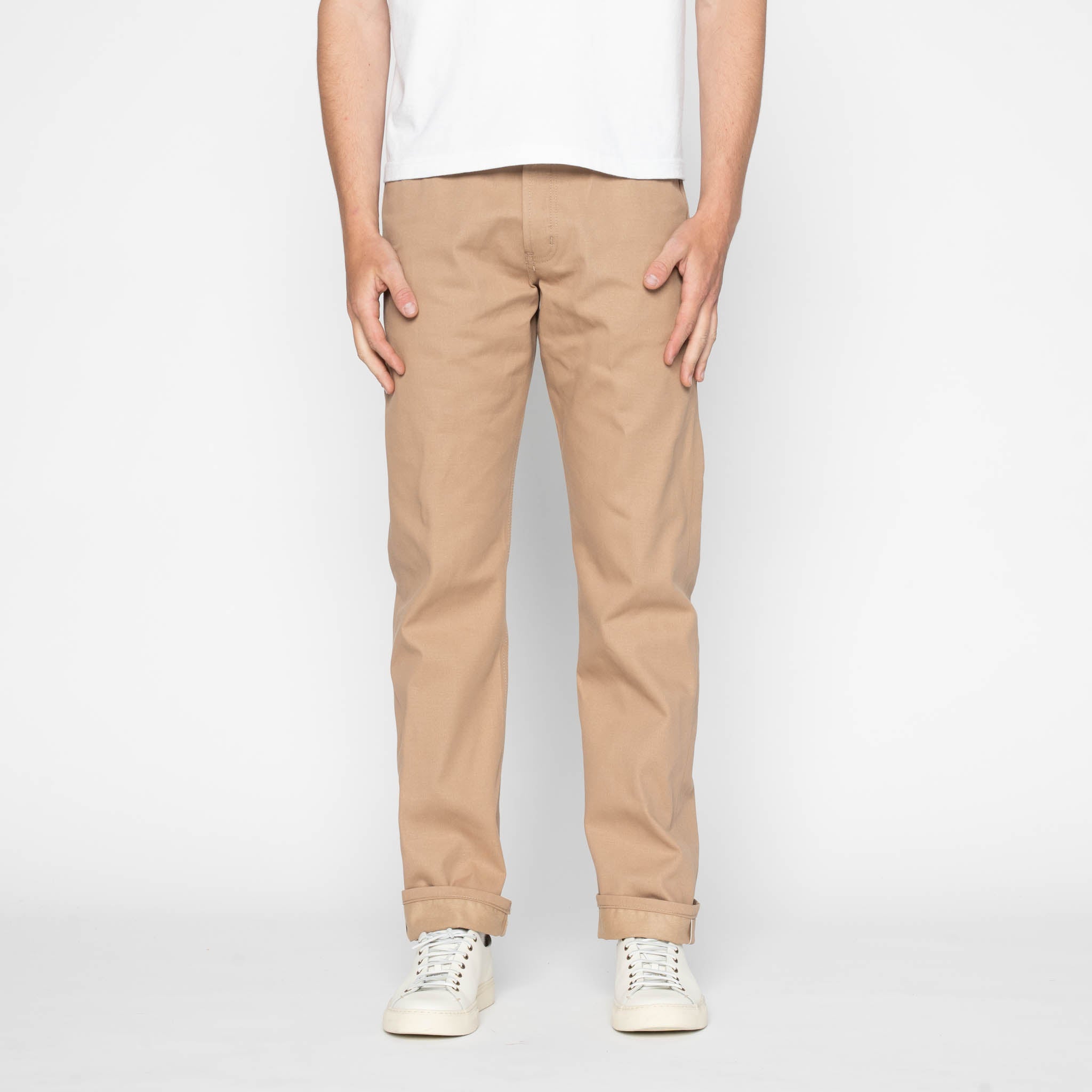 True Guy - Selvedge Slacks Beige by Naked & Famous Denim