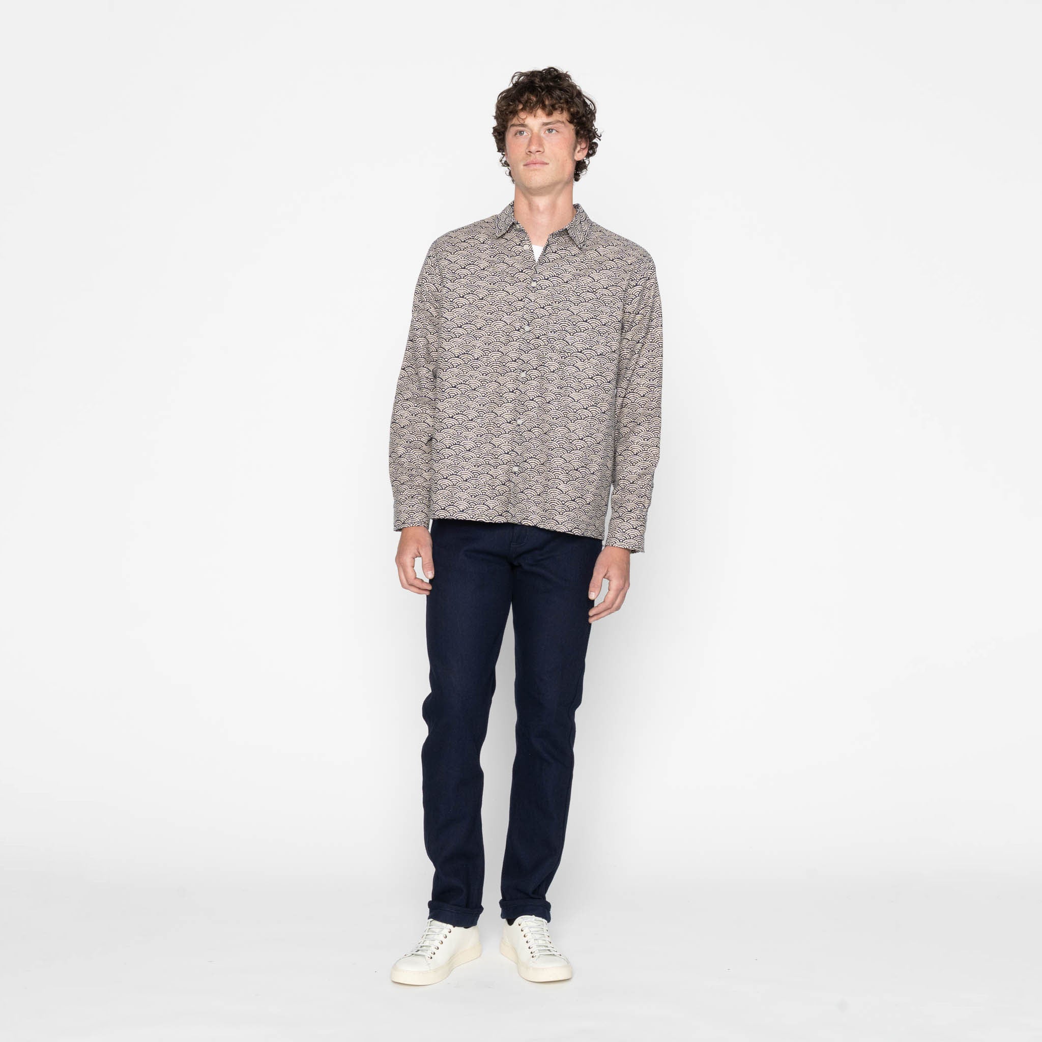 Weird Guy - Maekake Dobby - Indigo by Naked & Famous Denim