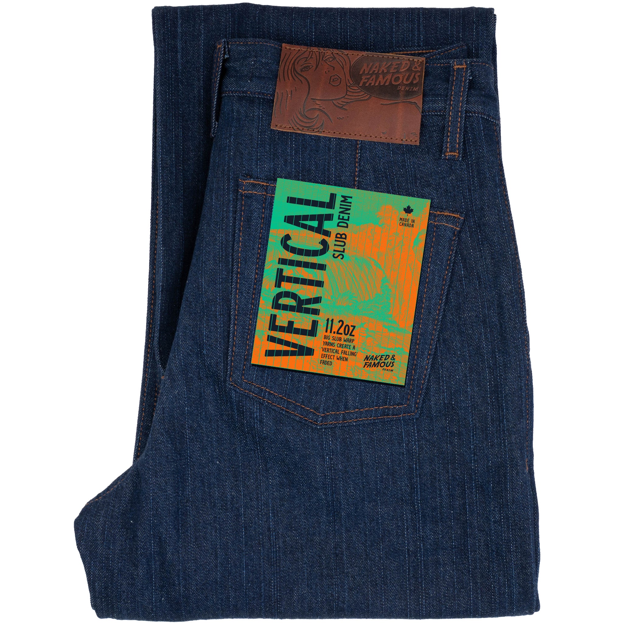 Pleated Trouser - Vertical Slub Denim