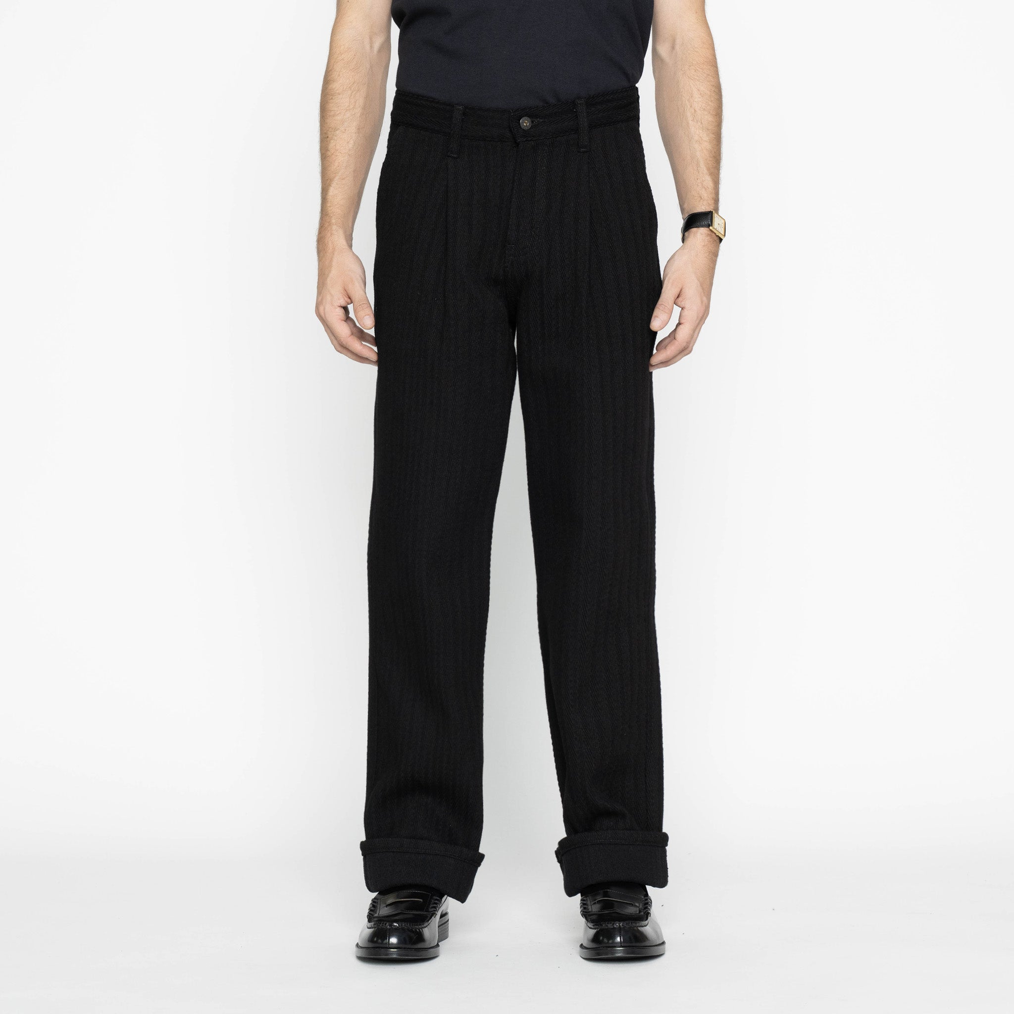 Pleated Trouser - Black Sugiaya