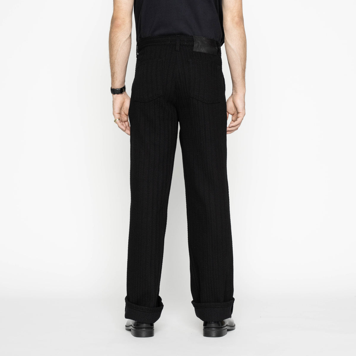 Pleated Trouser - Black Sugiaya by Naked & Famous Denim