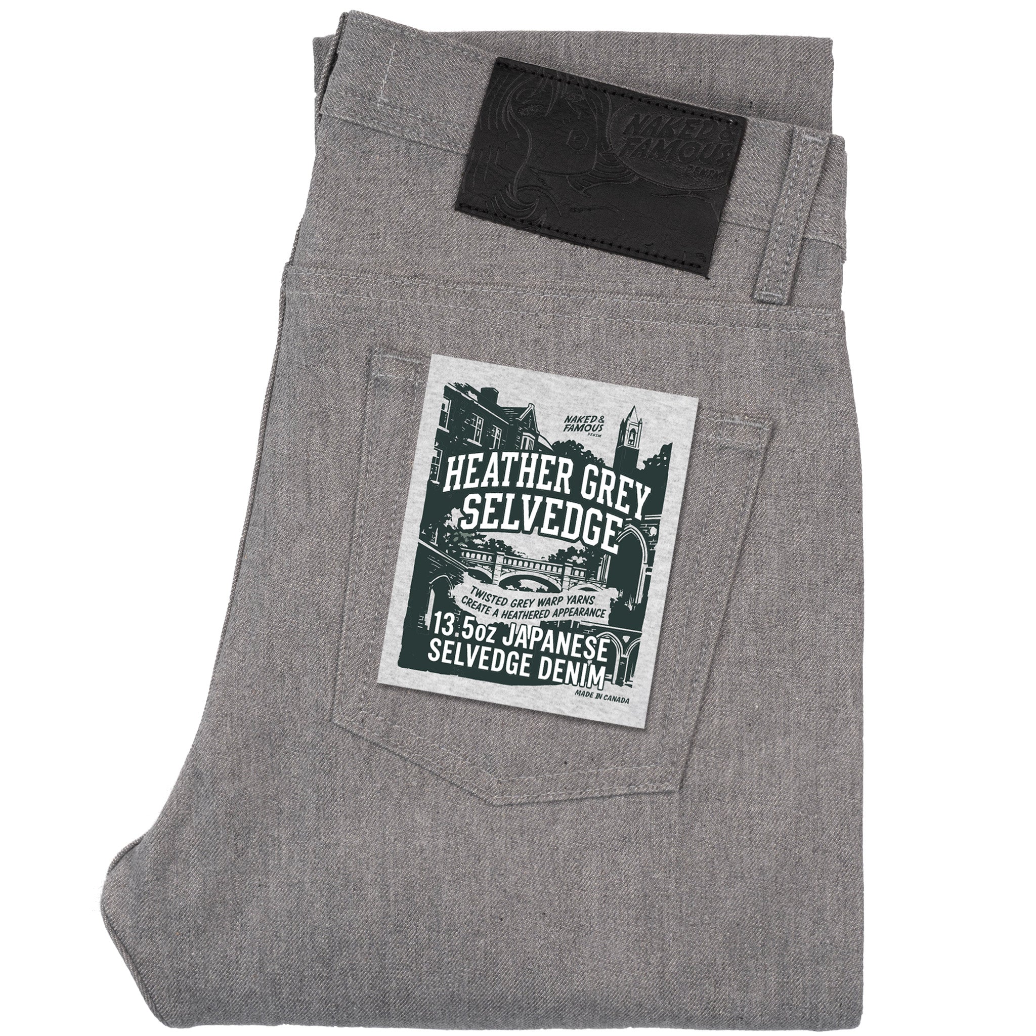 デニム 34 Weird Guy グレー Naked & Famous Weird Guy - Heather Grey Selvedge | Naked & Famous Denim