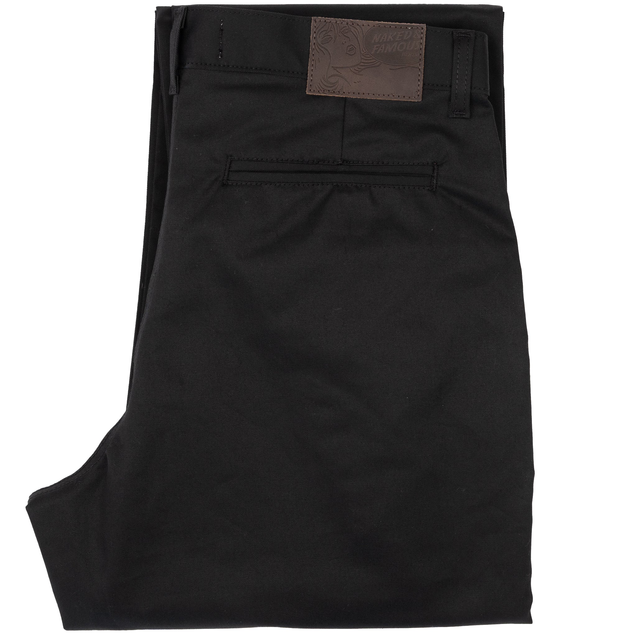 Chino droit - Sergé extensible noir