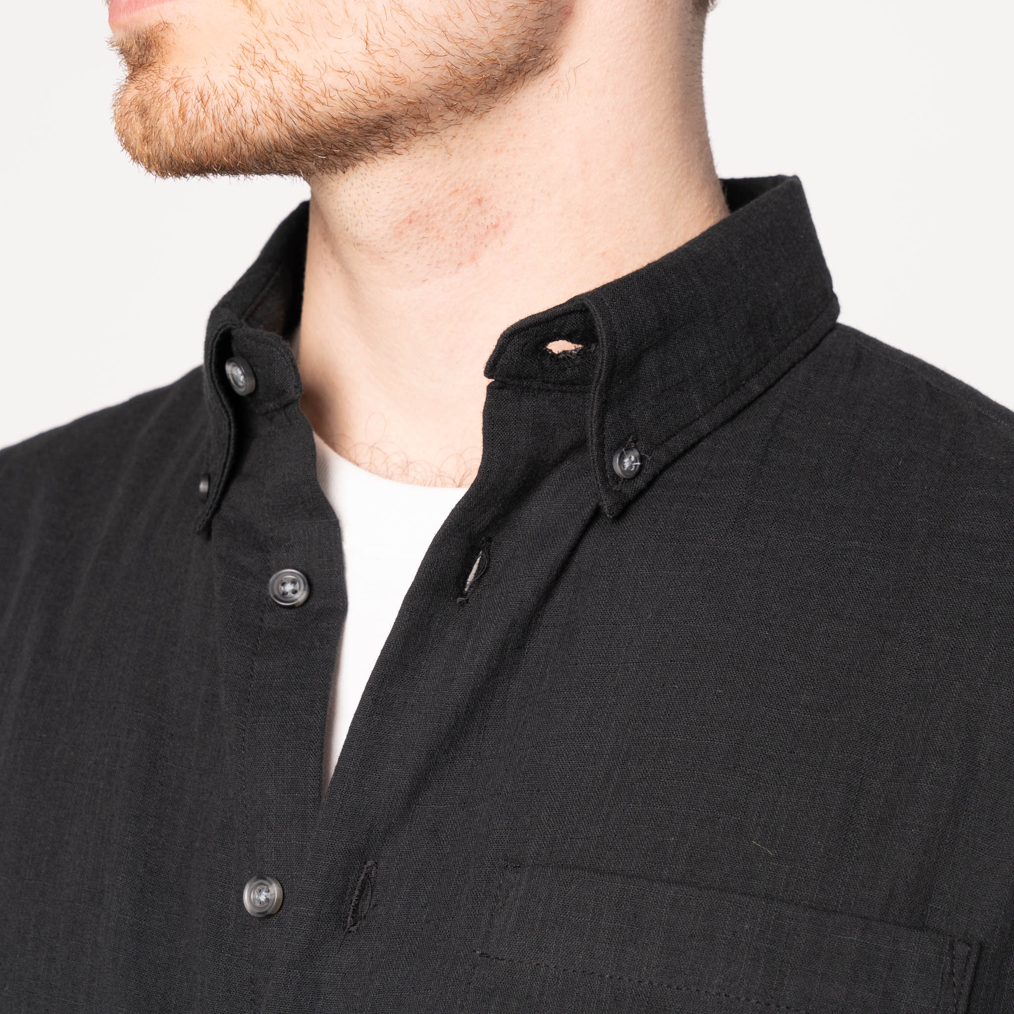 Easy Shirt - Double Weave Gauze - Black by Naked & Famous Denim