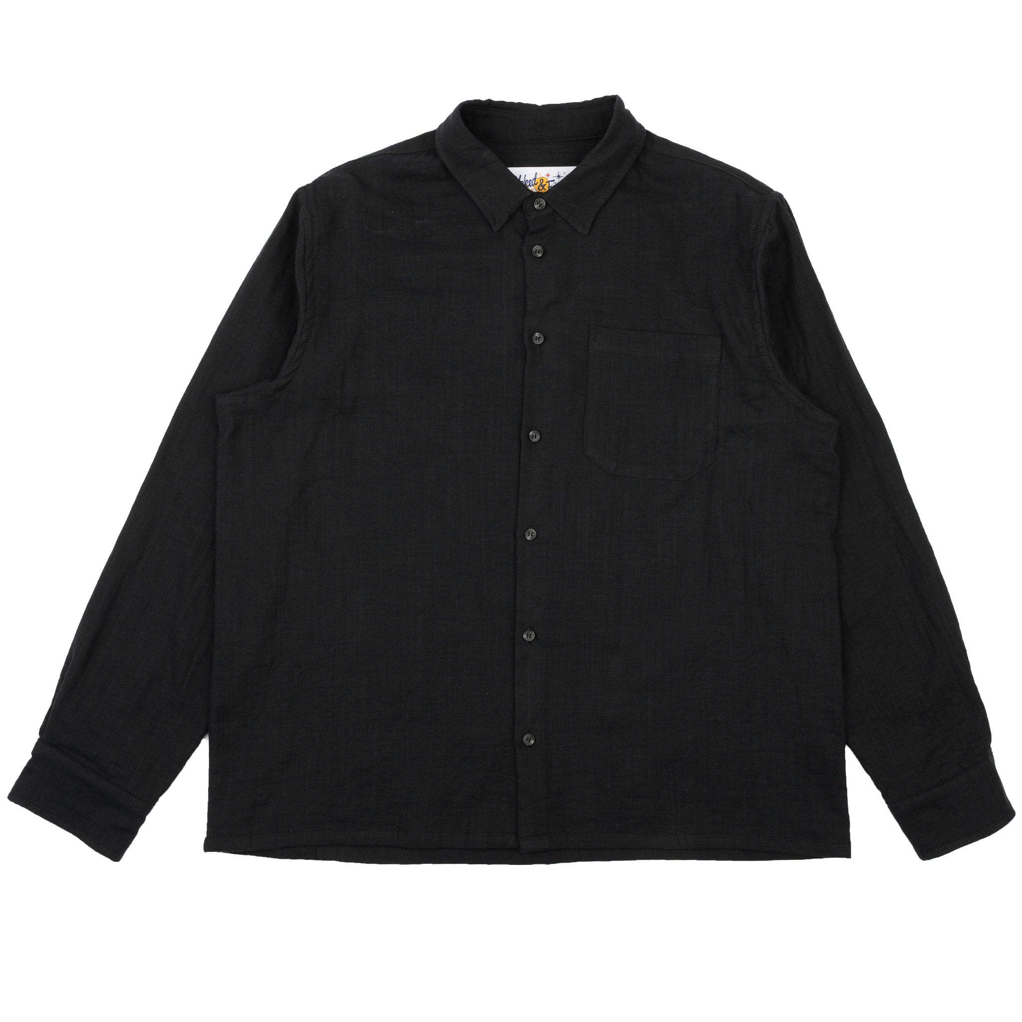 True Shirt - Double Weave Slub Gauze - Black