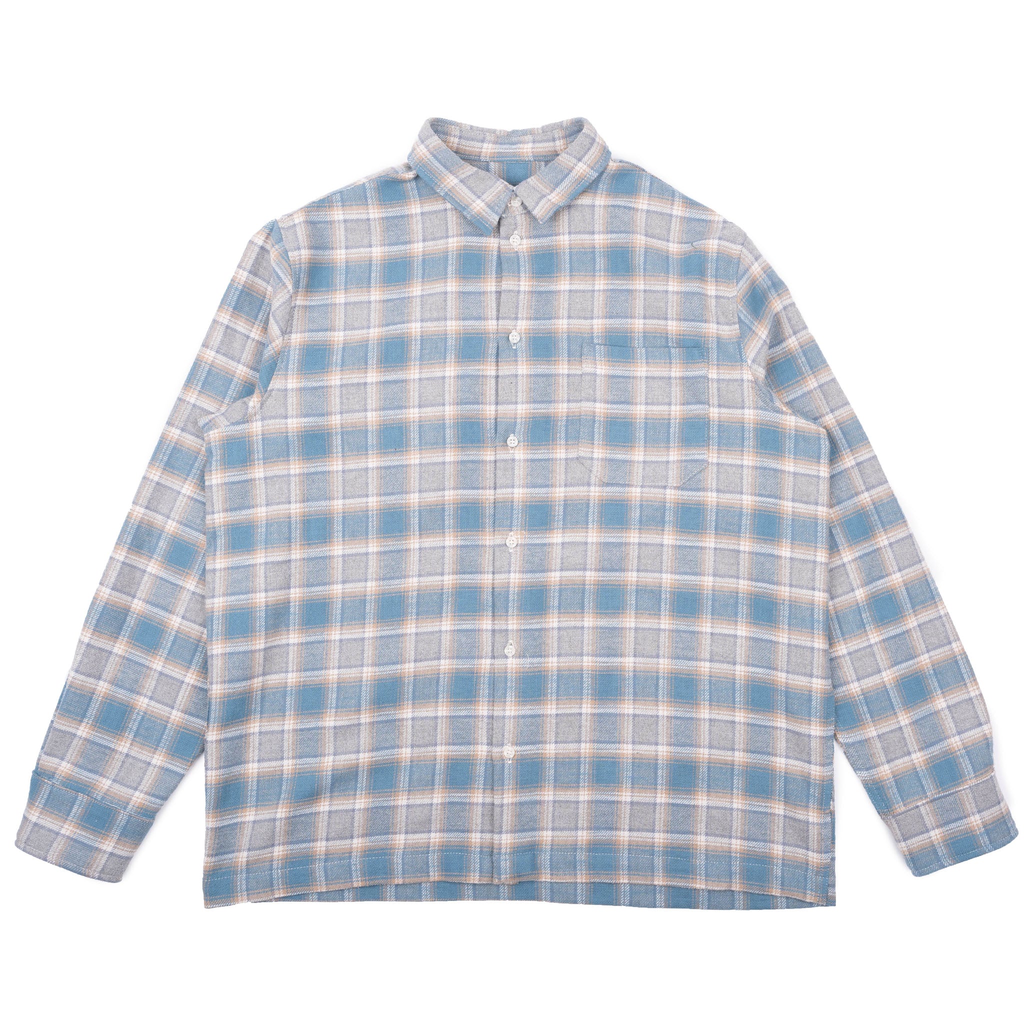 True Shirt - Soft Brushed Faded Flannel - Faded Blue