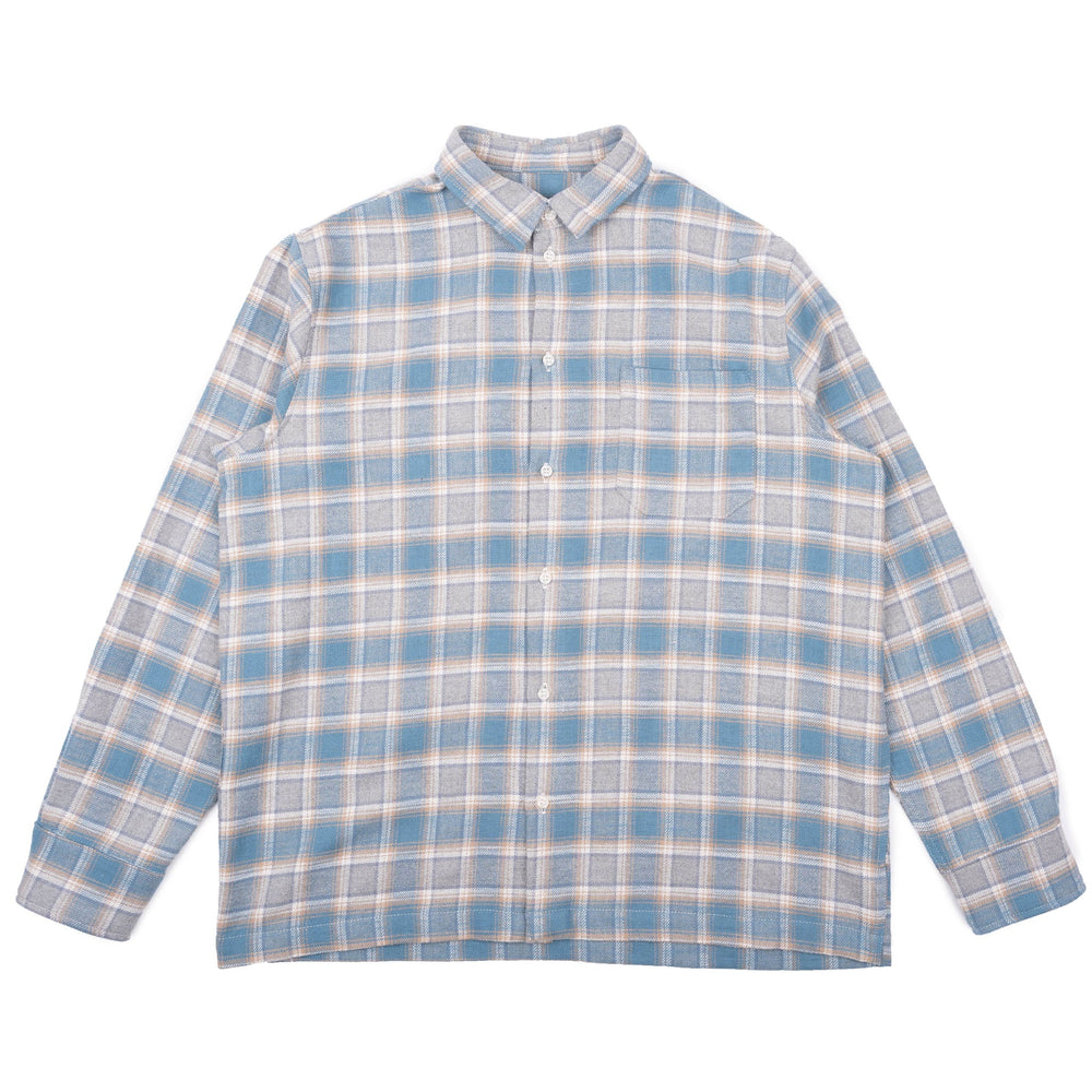 True Shirt - Soft Brushed Faded Flannel - Faded Blue by Naked & Famous Denim