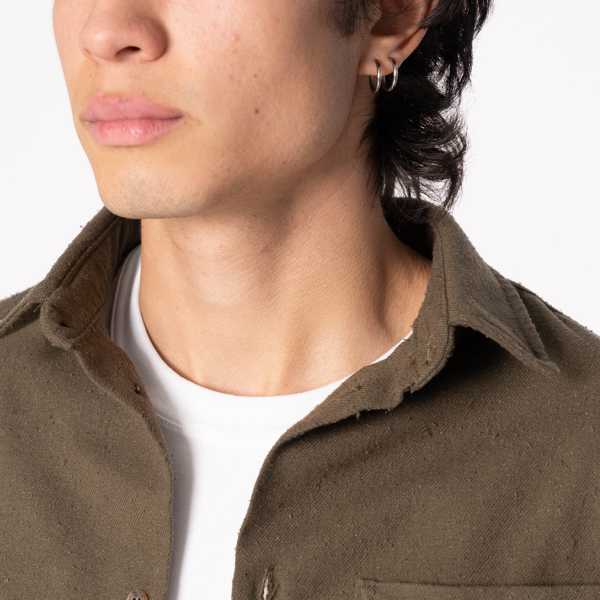 True Shirt - Silk Blend Twill - Green by Naked & Famous Denim