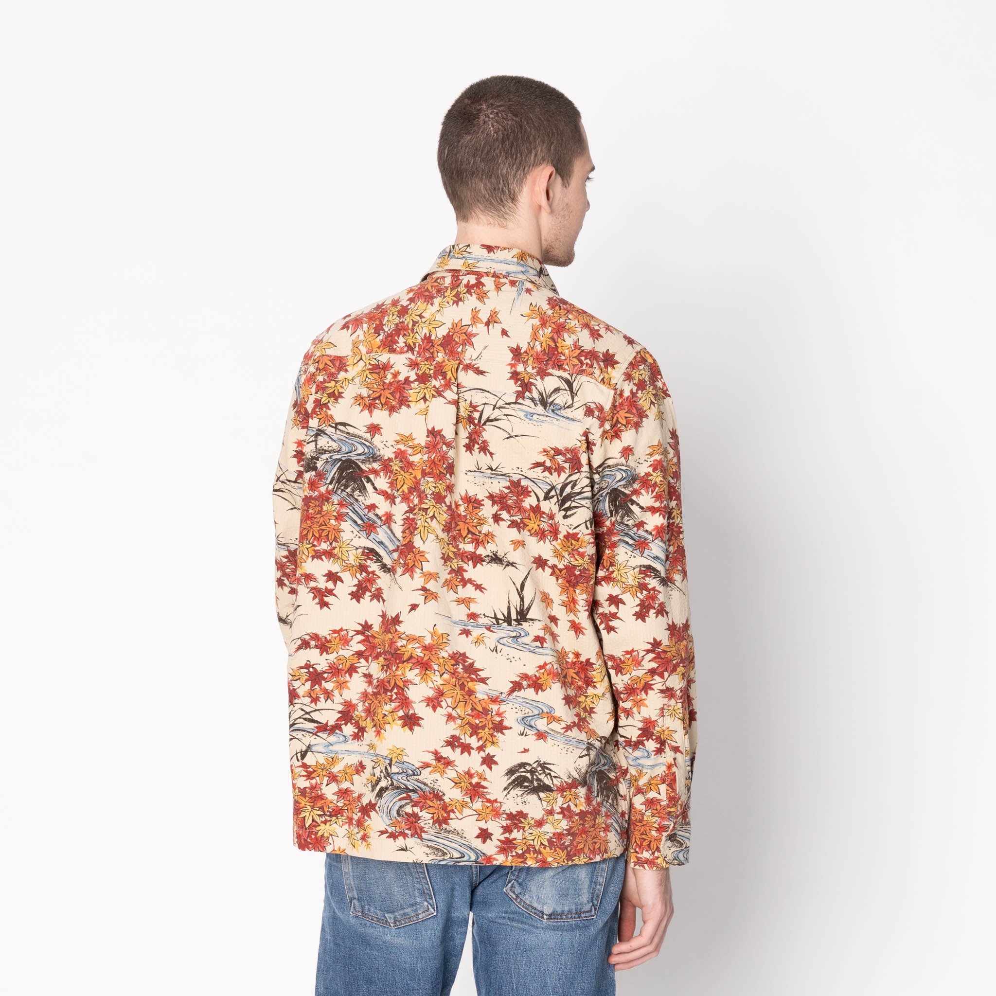 True Shirt - Printed - Autumn - Cream by Naked & Famous Denim