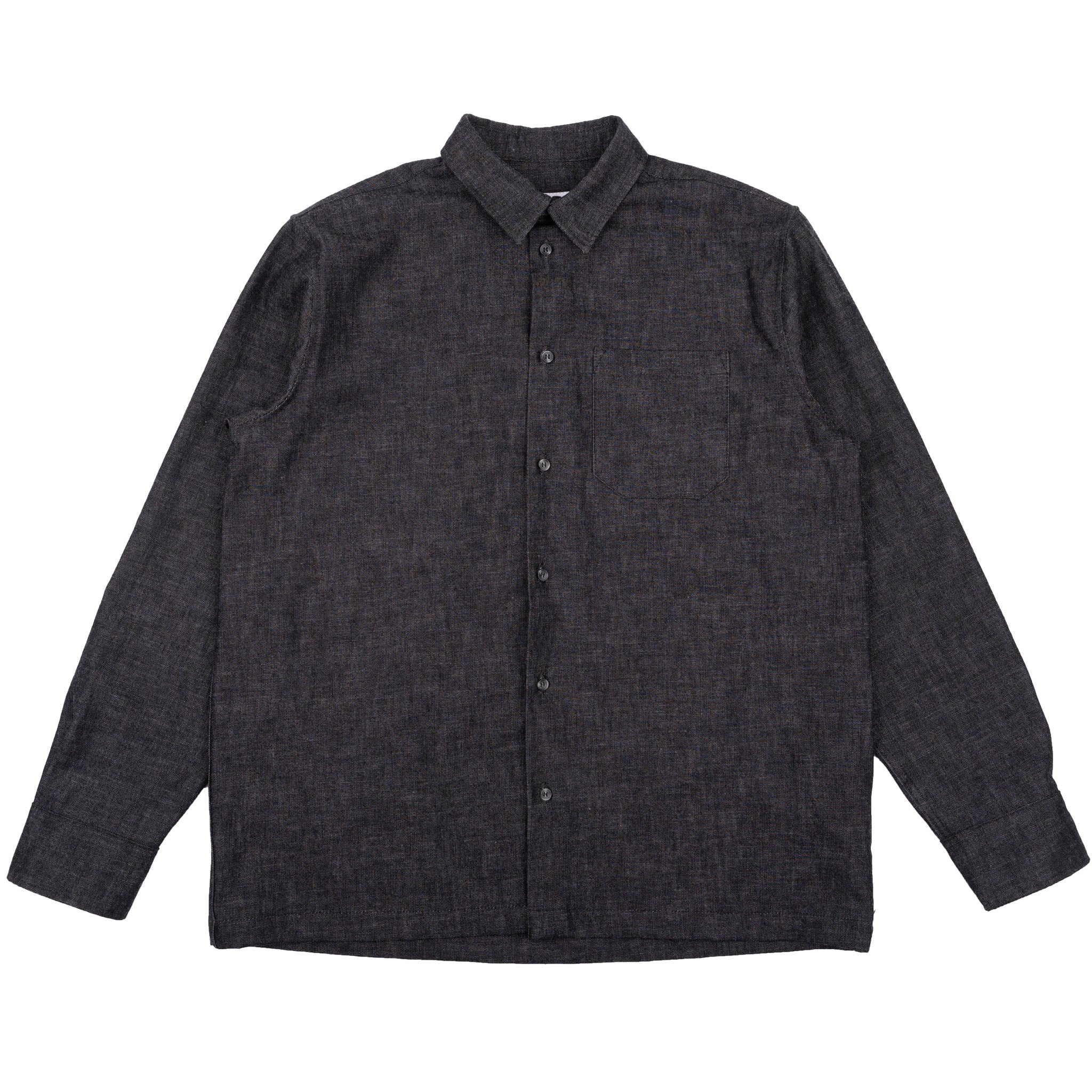 True Shirt - Black Lightweight Denim - Black by Naked & Famous Denim