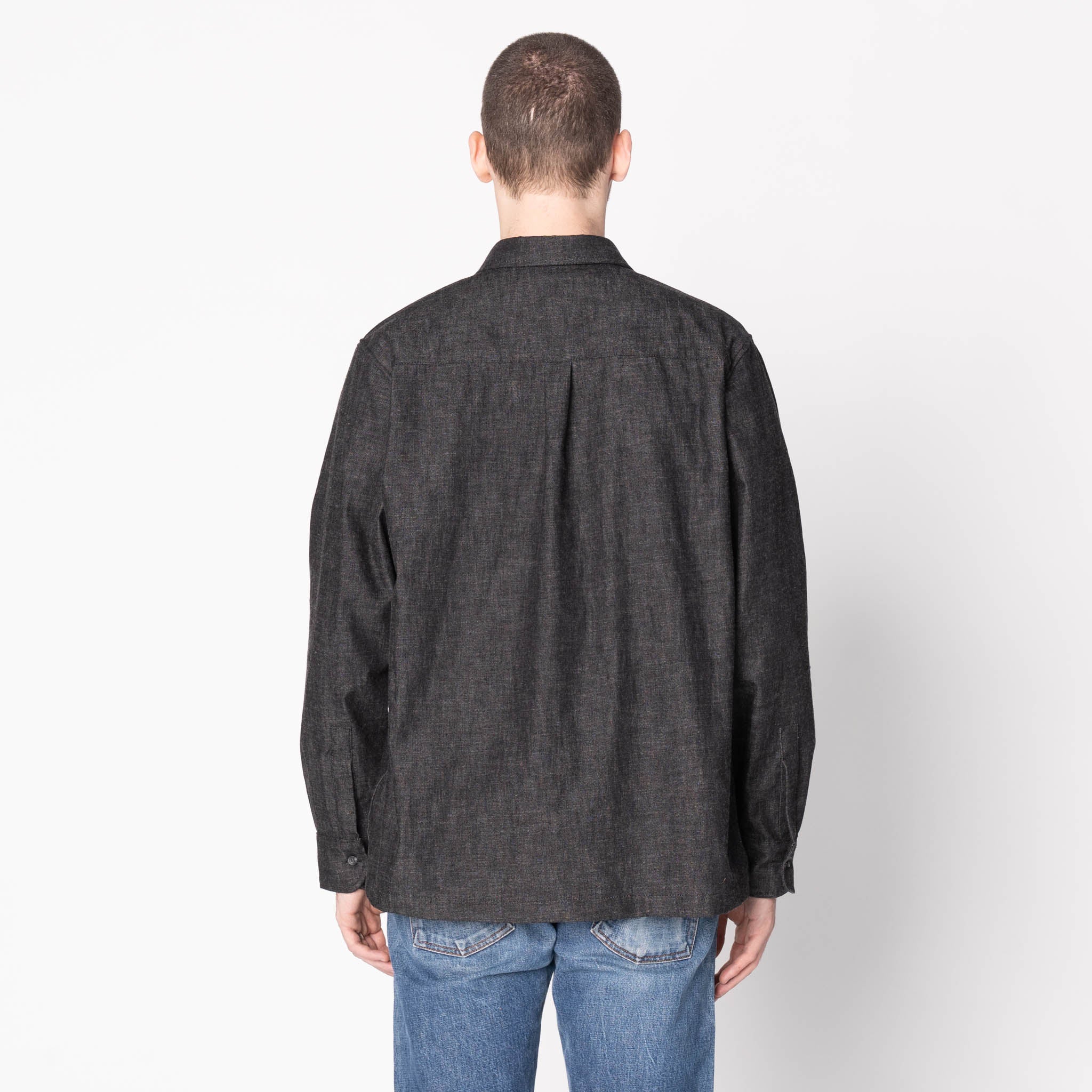 True Shirt - Black Lightweight Denim - Black by Naked & Famous Denim