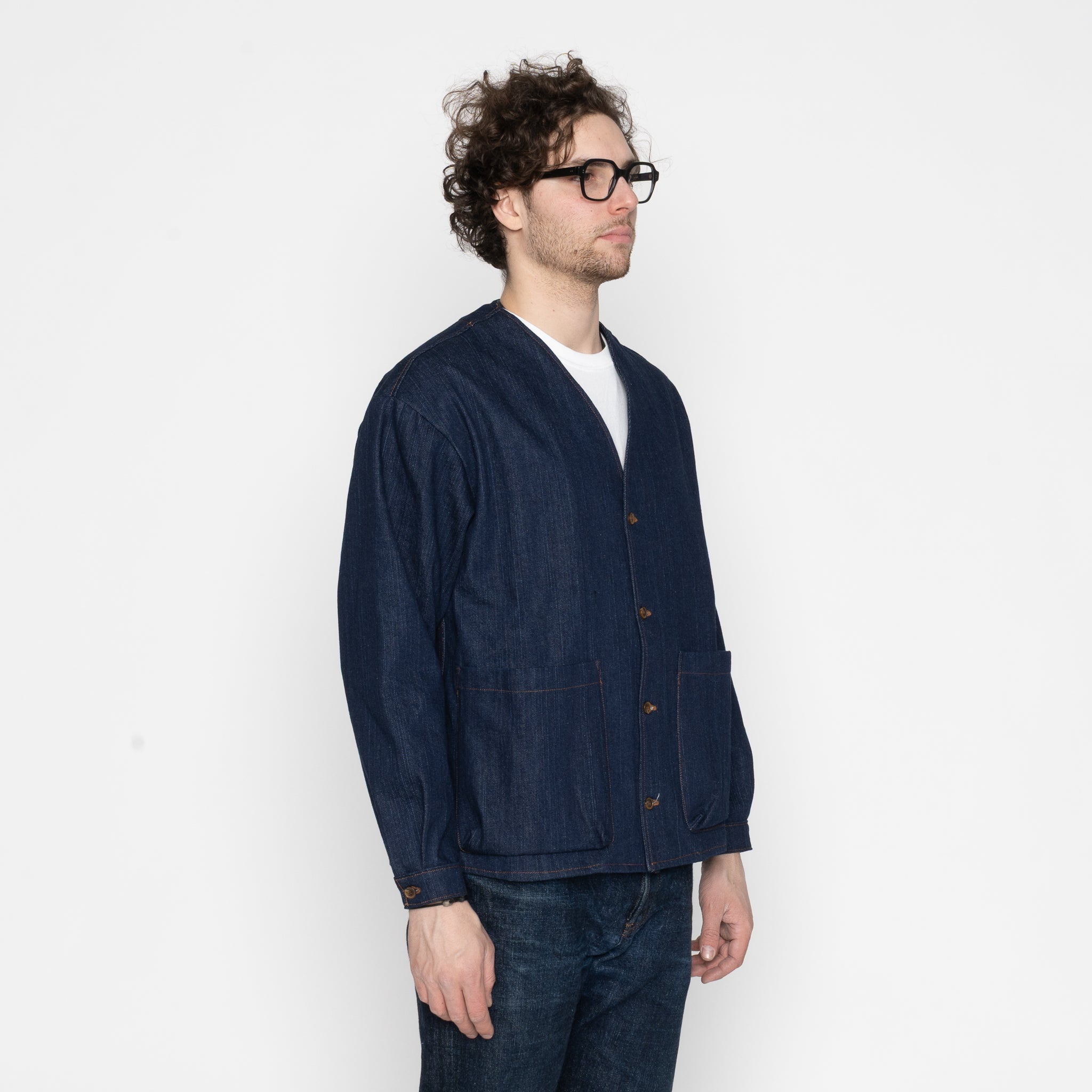 Wise Guy Jacket - Vertical Slub Denim - Indigo by Naked & Famous Denim