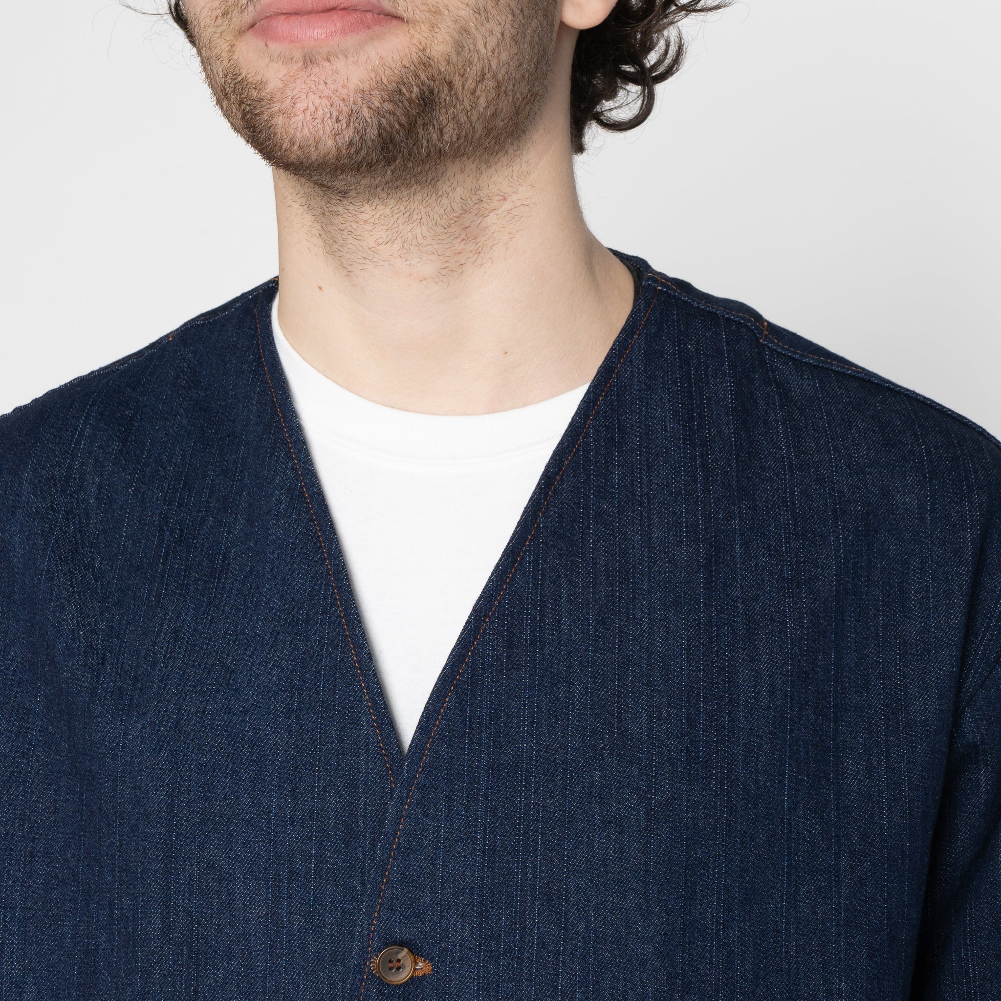 Wise Guy Jacket - Vertical Slub Denim - Indigo by Naked & Famous Denim