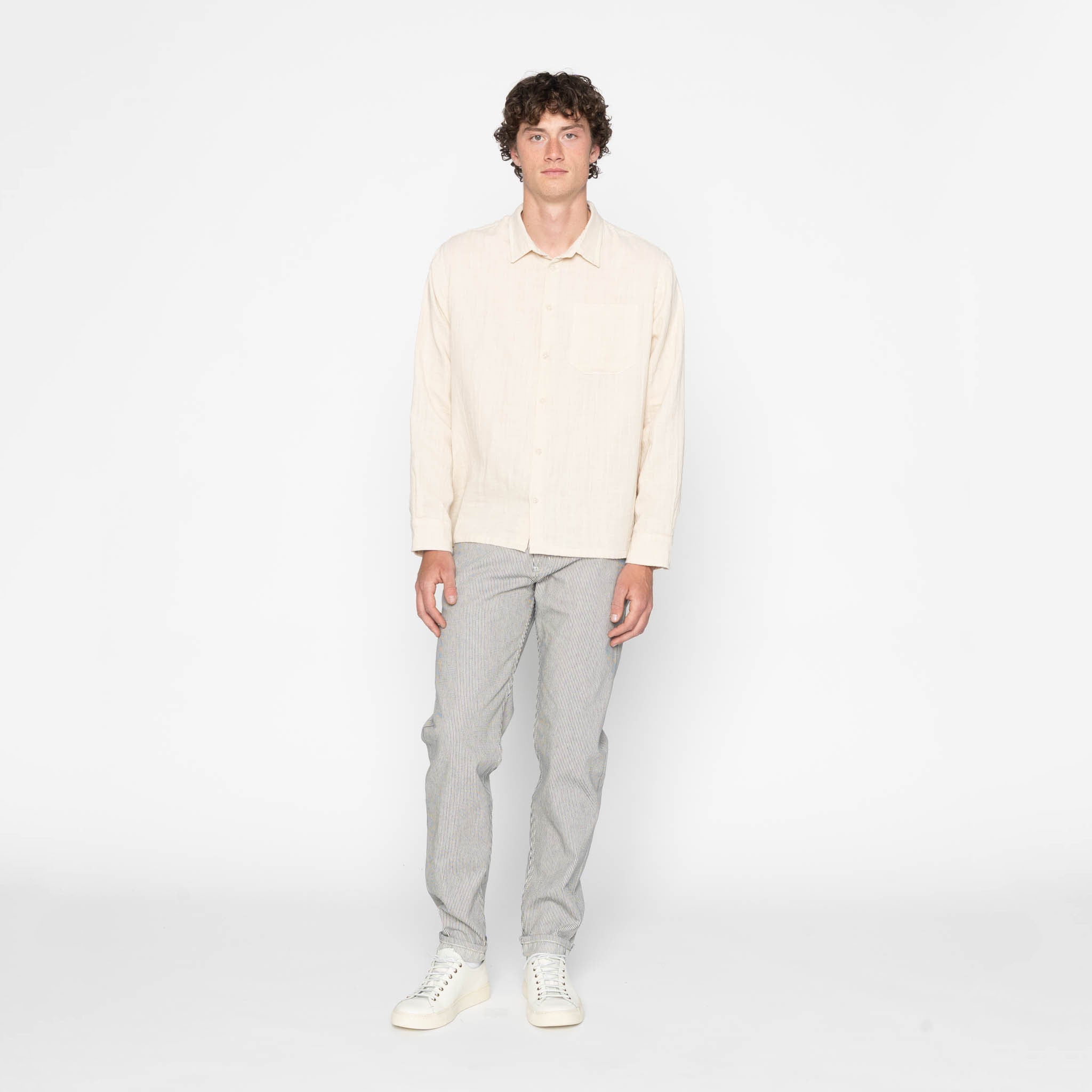 True Shirt - Double Weave Slub Gauze - Bone by Naked & Famous Denim