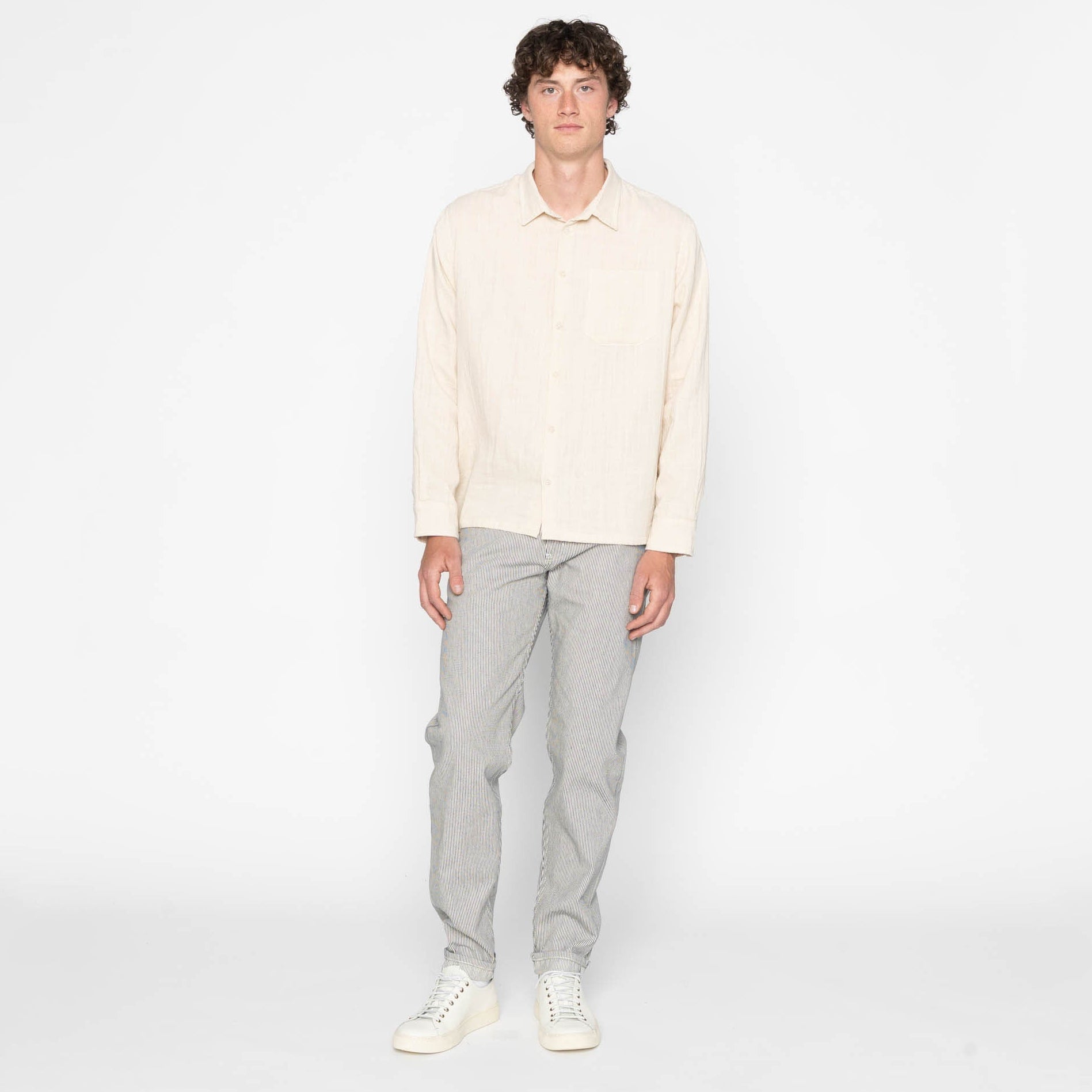 True Shirt - Double Weave Slub Gauze - Bone by Naked & Famous Denim