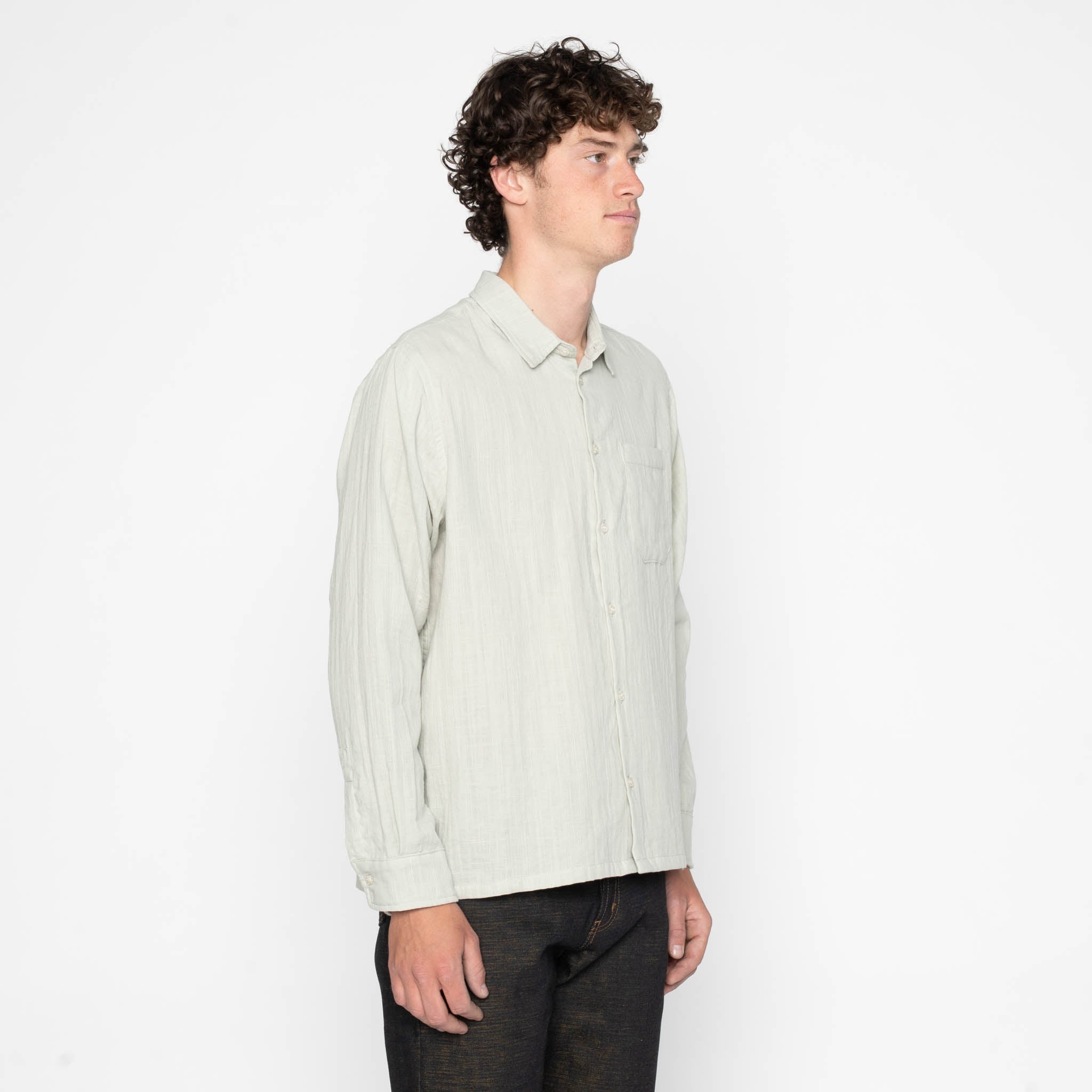 True Shirt - Double Weave Slub Gauze - Mint by Naked & Famous Denim