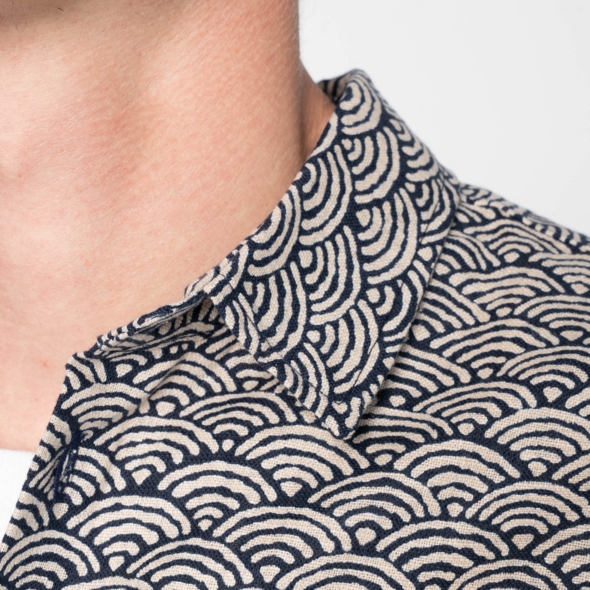 True Shirt - Seigaiha Waves - Indigo by Naked & Famous Denim